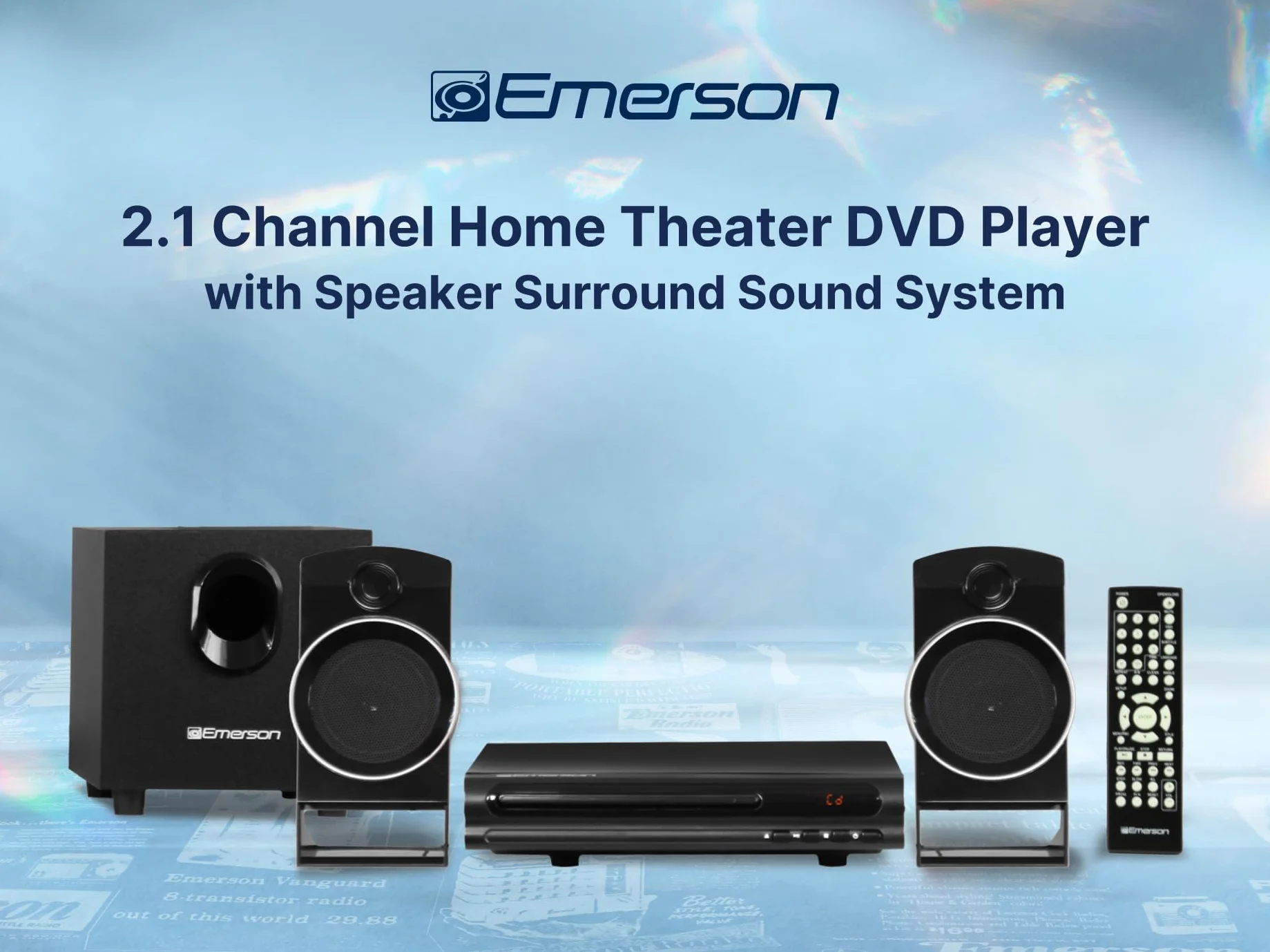 Emerson ED-8050 2,1 canali Home Theater lettore DVD e altoparlante surround sistema audio