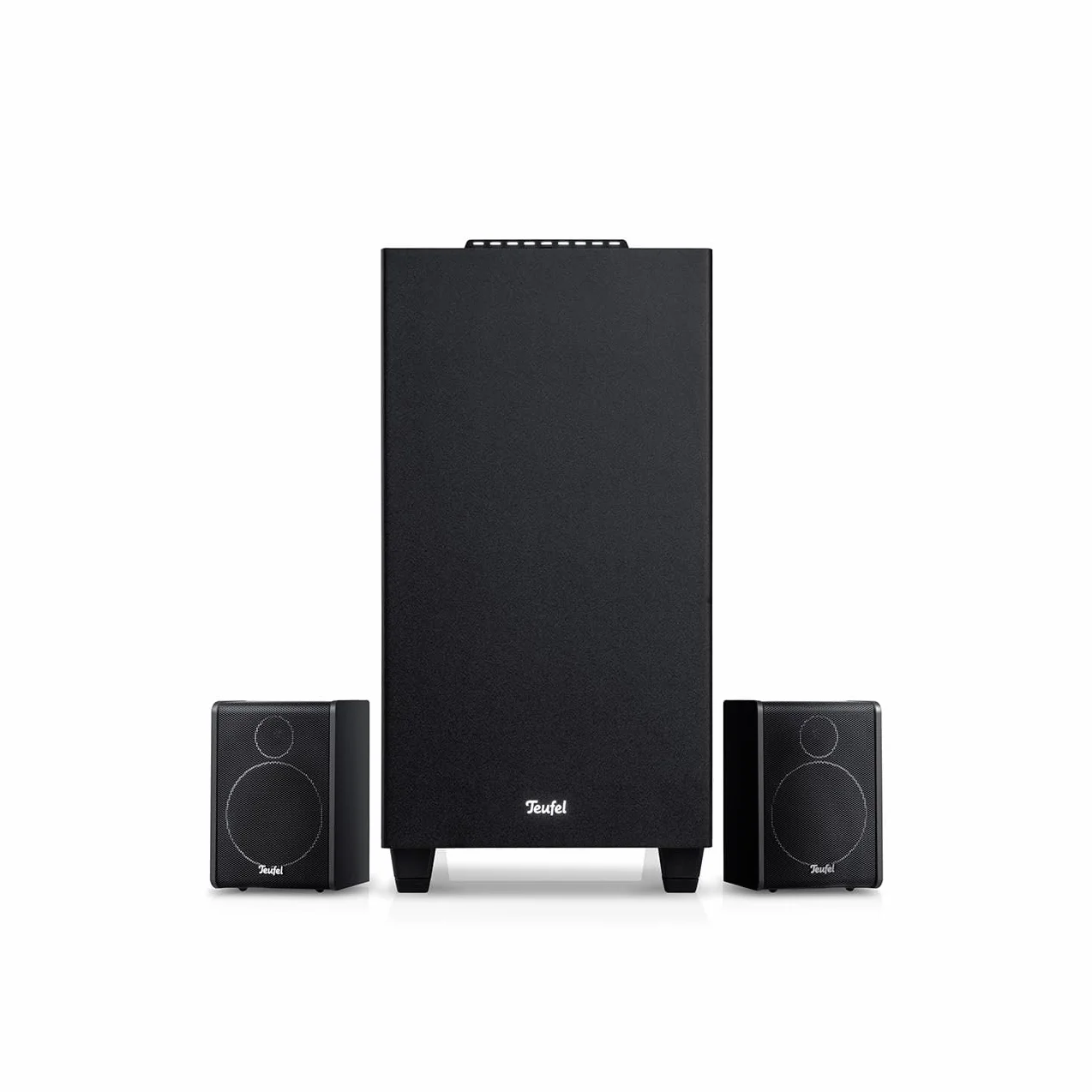 Teufel CONSONO 25 CONCEPT 2.1 Sistema audio completo con ricevitore AV integrato e Bluetooth, Dolby Audio, funzione scheda audio USB-C, HDMI ARC CEC per Giochi, Film e Musica - Nero