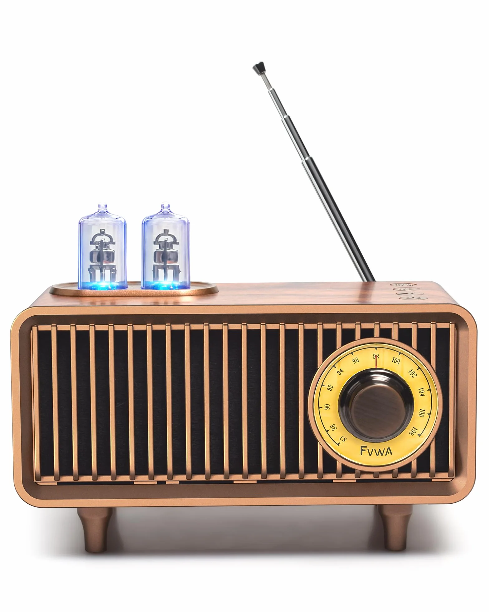 COLSUR Radio Vintage Legno, Radio Portatile Bluetooth AM FM Retrò Ricaricabile 1500mAh