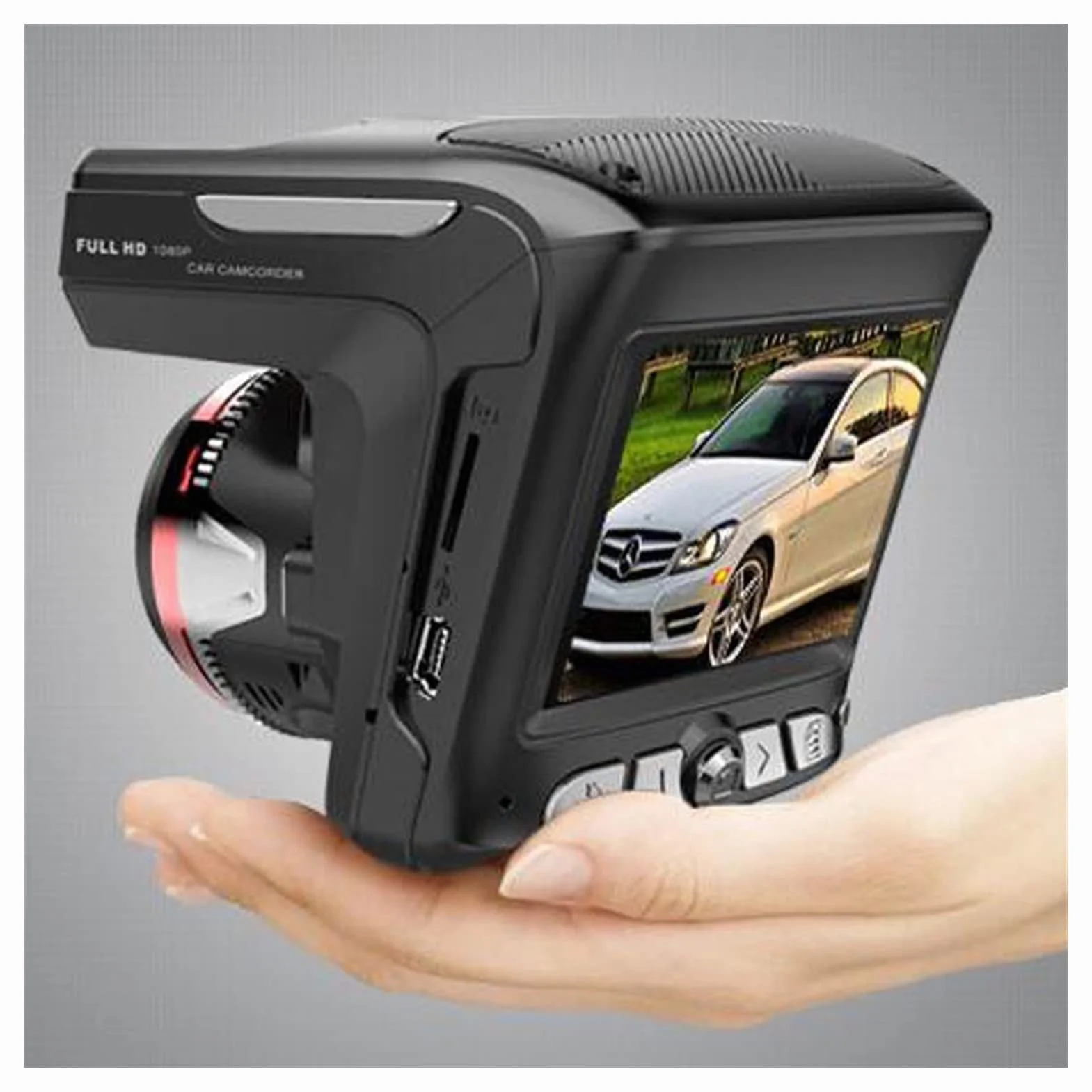 GPS Rilevatore Speed ​​Direction Time 1200W WDR 2.3 "Rilevatore Radar DVR Auto 2 in 1 Telecamera Auto-rilevatore Full HD 1080p Rilevatore Radar