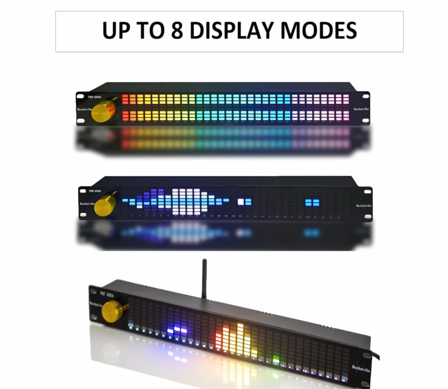 Decibelvibe TNZ SGE6 - Equalizzatore grafico audio con ingresso/uscita RCA-Jack 3.5, ingresso wireless tramite microfono integrato, ingresso USB e Bluetooth, preamplificatore audio per sistemi