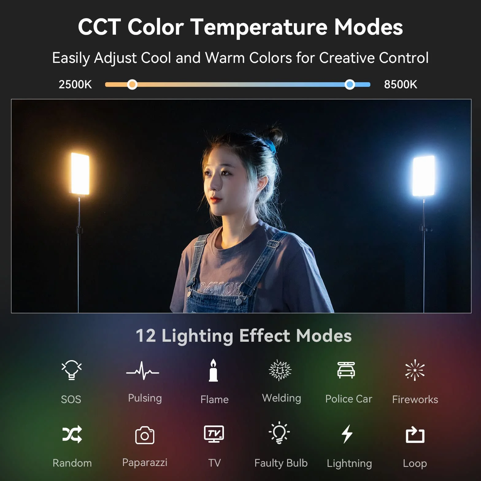 SMALLRIG RGB Video Light, RM120 Portatile On Camera Light, 5000mAh 2500K-8500K CRI 98+, Illuminazione per videoconferenza professionale Full Color LED Light Panel per Vlog, Photography - 3808