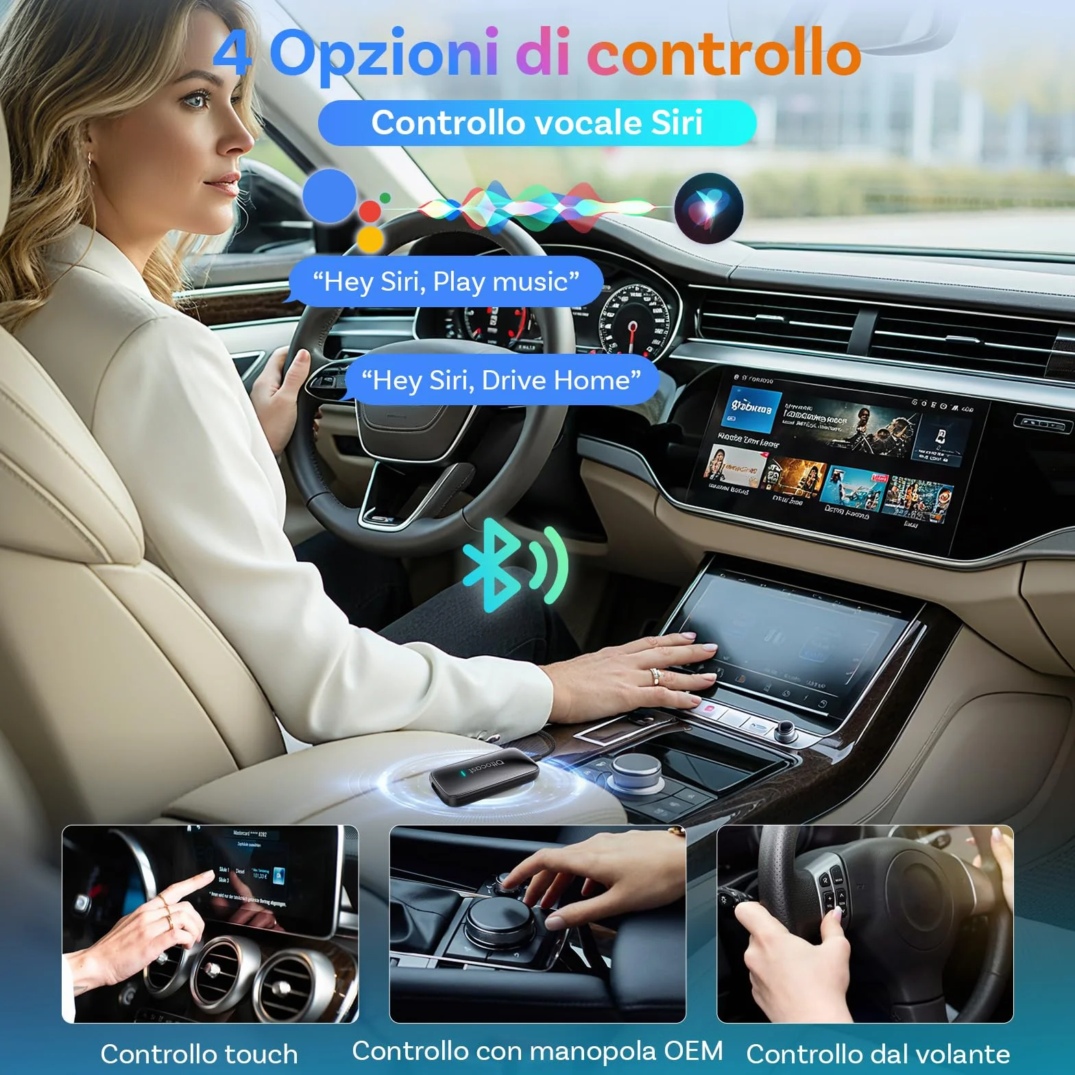 OTTOCAST Play2Video Ultra 2026 Wireless CarPlay & Android Auto Adapter WiFi 6 4GB+32GB