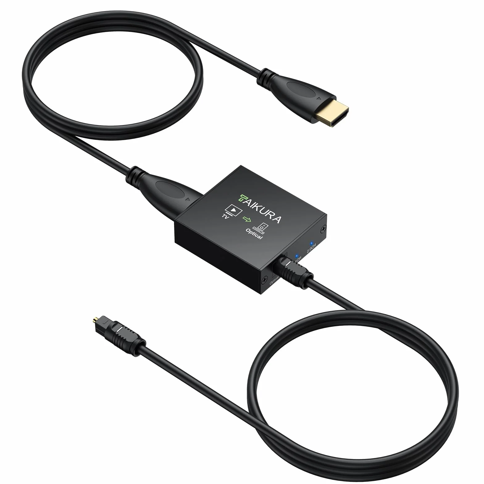 Convertitore Audio eARC/ARC a Ottica 24bit/192kHz PCM 2.0 Dolby DTS 5.1 HDMI Audio Extractor con Cavi per TV Soundbar
