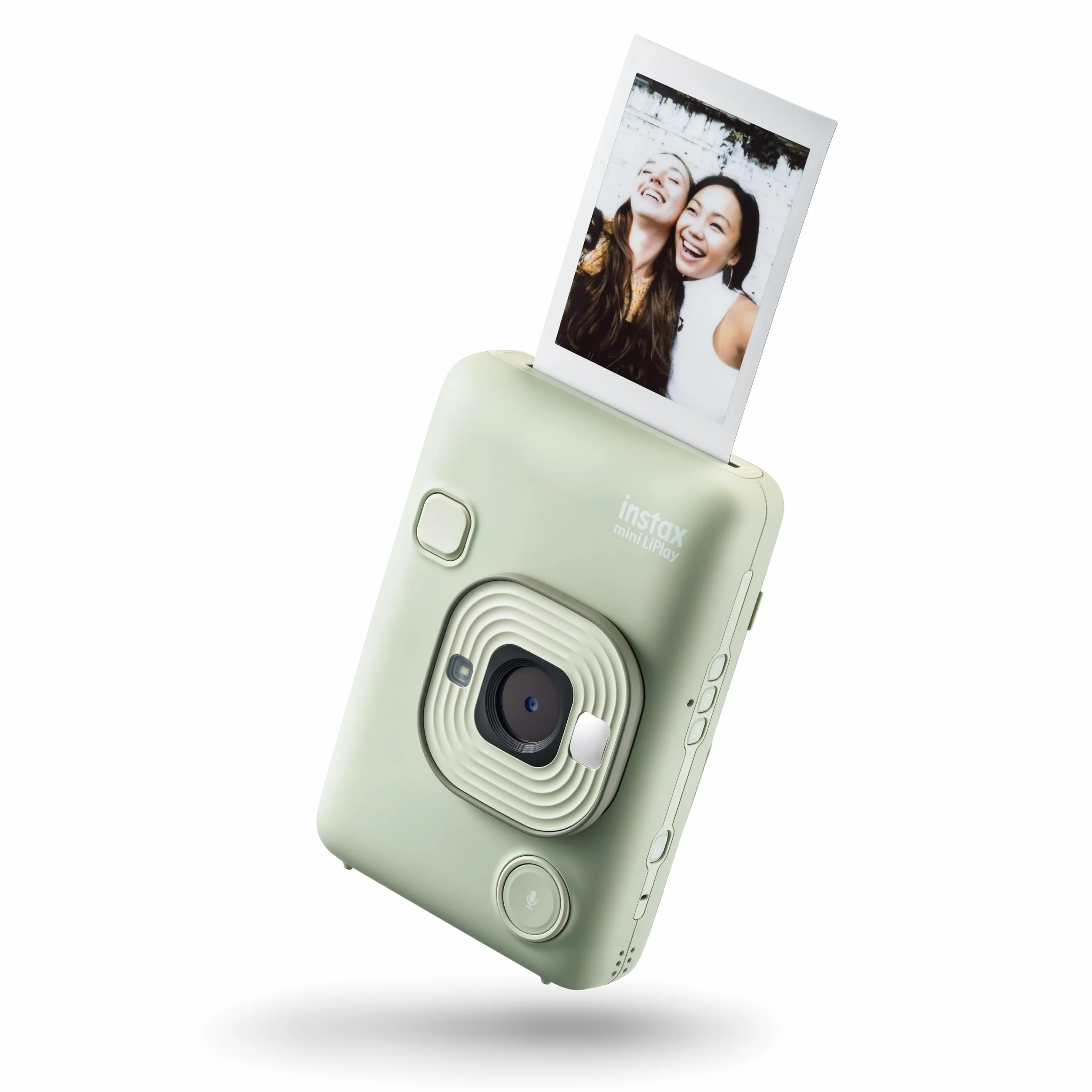instax Fujifilm mini LiPlay Matcha Green - Fotocamera Istantanea Ibrida, Stampante per Smartphone, Controllo da Remoto, Funzione Sound per Aggiungere Suoni alle Foto, Dimensioni Stampa 86 mm x 54 mm