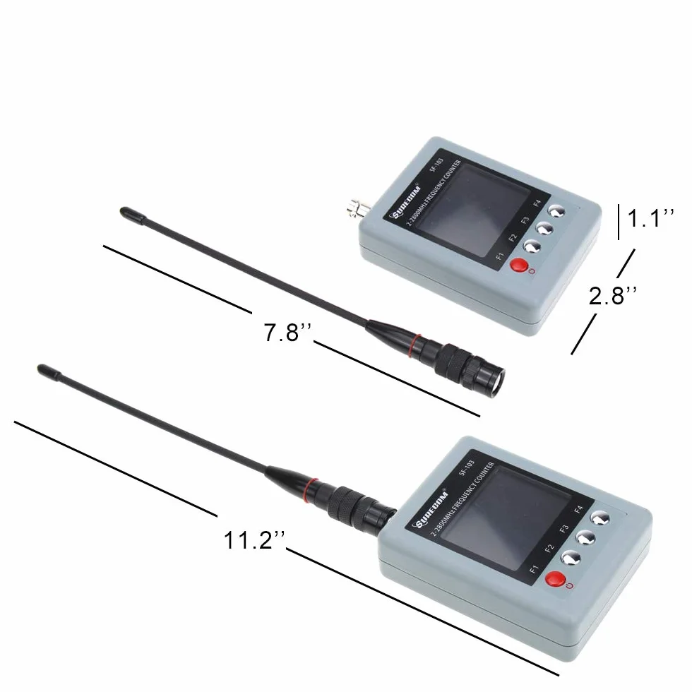 Surecom SF-103 - Misuratore di frequenza portatile 2 Gen 2 MHz ~ 2,8 GHz walkie-talkie frequenzimetro per DMR e radio bidirezionale analogica
