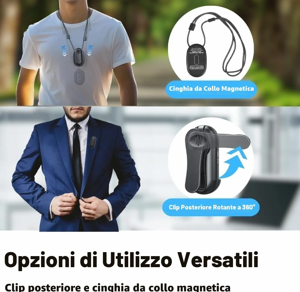Zeerkeer Micro Action Cam 1080p con Grandangolo da 120°, Telecamera per Ciclismo Moto Videocamera POV Camera per Animali Nascoste da Esterno Body Cam e Accessori Clip Magnetica Posteriore