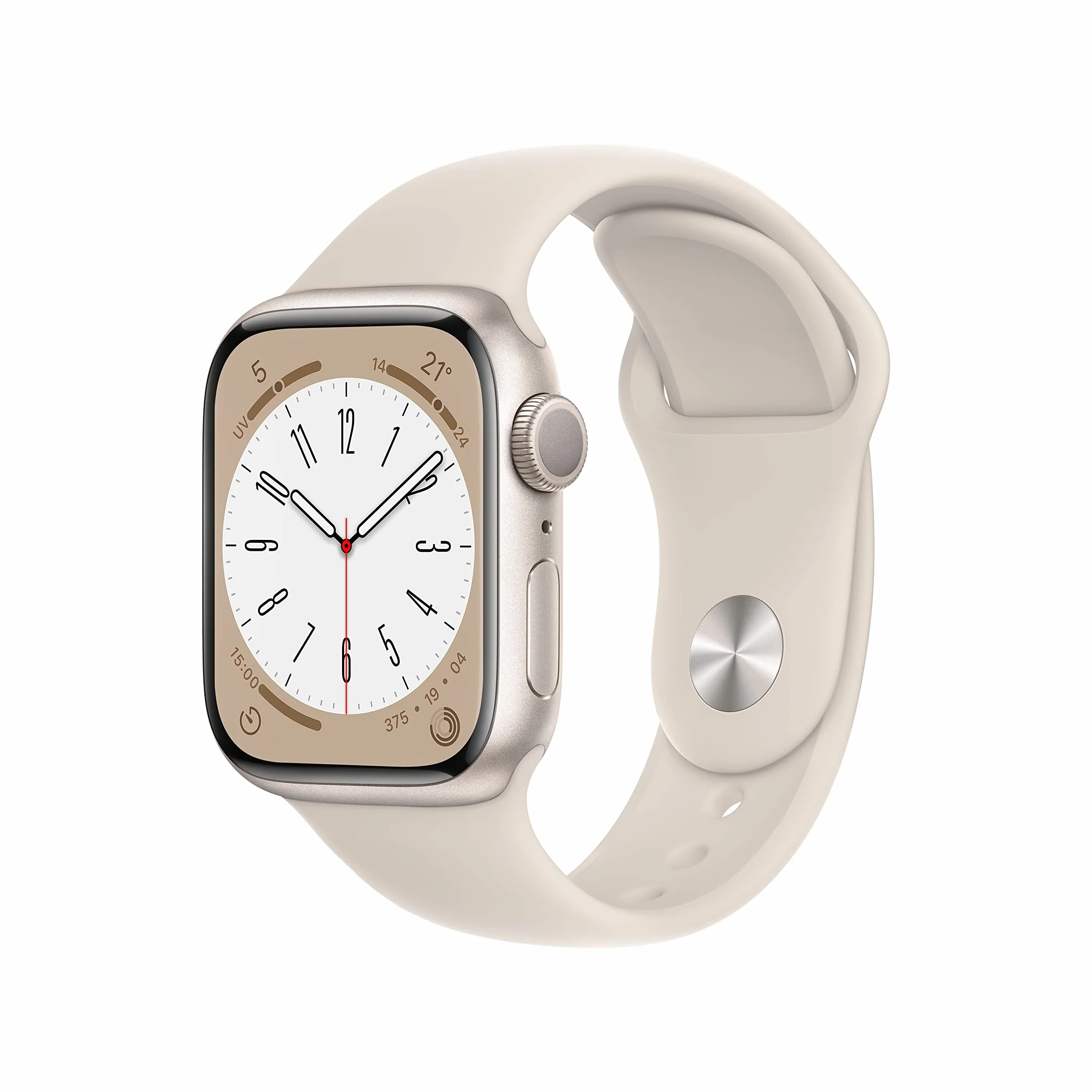 Apple Watch Series 8 (GPS, 41MM) - Starlight Aluminum Case with Starlight Sport Band (Ricondizionato)