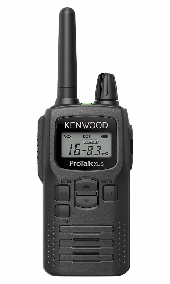 KENWOOD PKT-300E Ricetrasmettitore PMR446 UHF 500mW ERP leggero compatto, 16 canali Scan, QT/DQT Privacy, VOX, LCD/LED info, fino 24h autonomia, audio di qualità, affidabile, uso professionale EU/UK