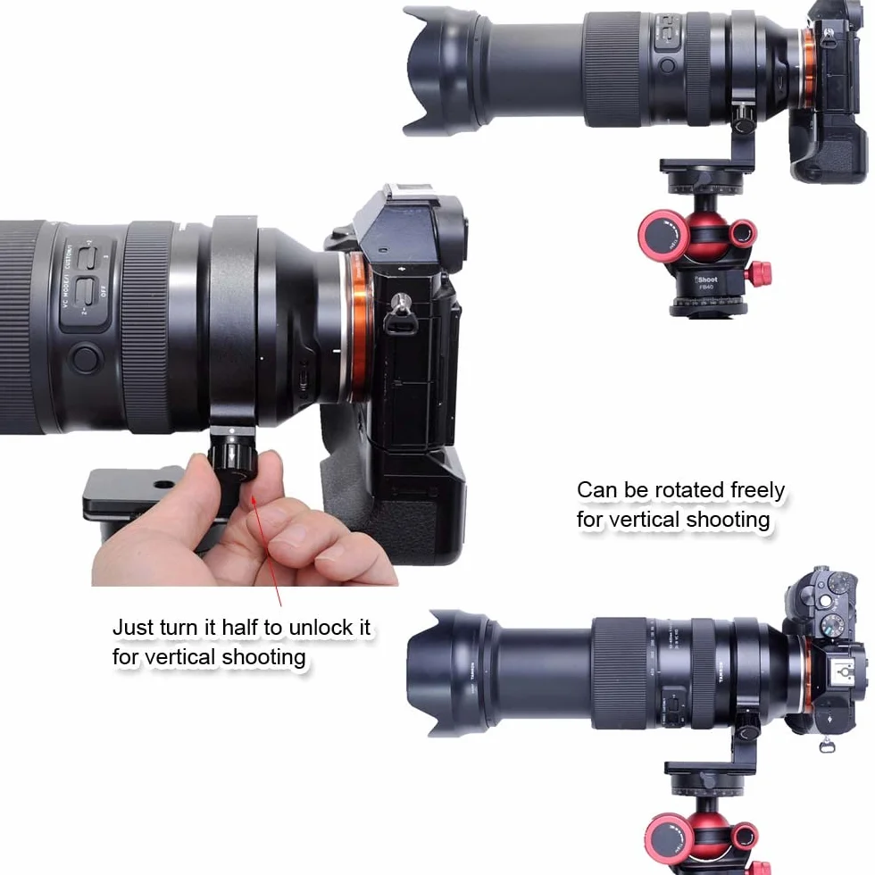 Collare per obiettivo Anello di montaggio per treppiede compatibile con Tamron 50-400mm f/4.5-6.3 Di III VXD A067, Porta Staffa di Supporto Lenti è Arca-Swiss Fit Piastra a Sgancio Rapido Fotocamera