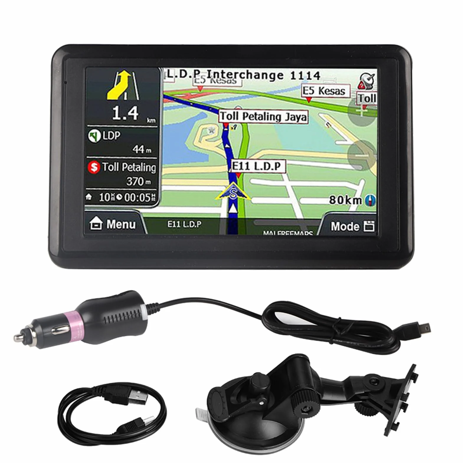 Navigatore GPS Touchscreen Navigazione GPS Prompt Vocale Automatico DDR256M 8G MP3 FM Mappa Europa 508 di Navigazione Doppio per Auto Camion RV, DEMERASU3H72K8QYD