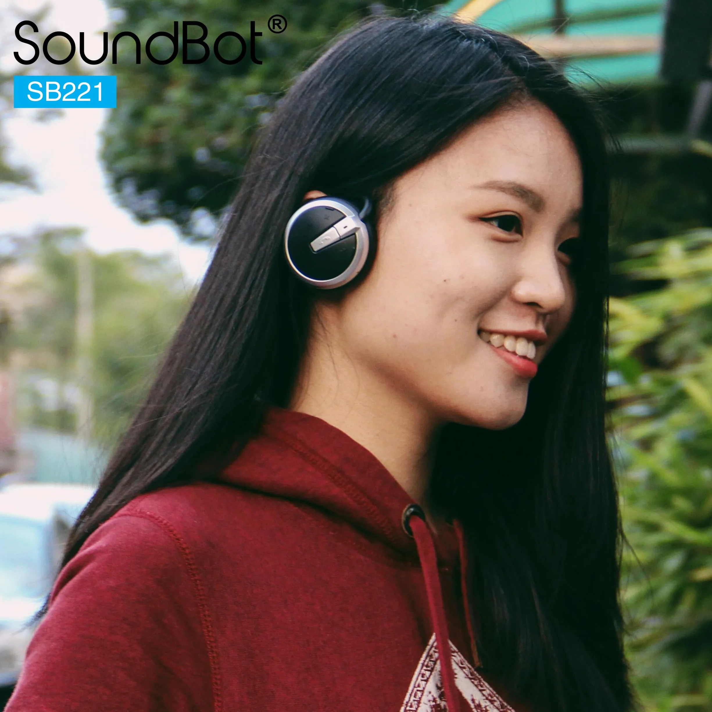 SoundBot® Auricolare HD wireless Bluetooth 4.0 Cuffie sportive attive per 20 ore di streaming musicale e 25 ore di chiamate in vivavoce con design ergonomico Secure-Fit resistente al sudore e supporto
