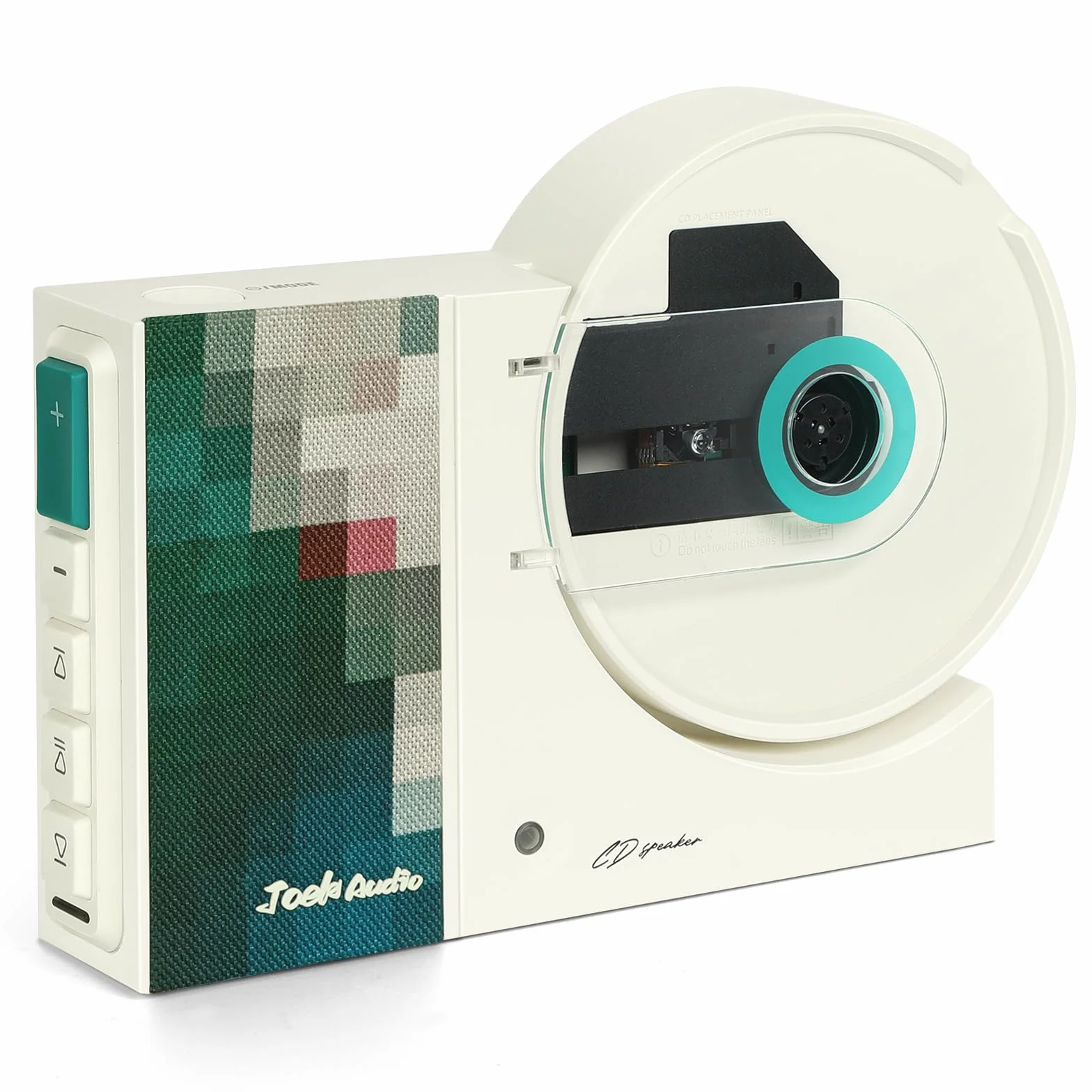 Lettore CD Retrò Montabile a Parete con Bluetooth, USB, Ingresso AUX, Altoparlante Audio per la Casa, 4000mAh, con Telecomando per Decorazione Domestica (VERDE)