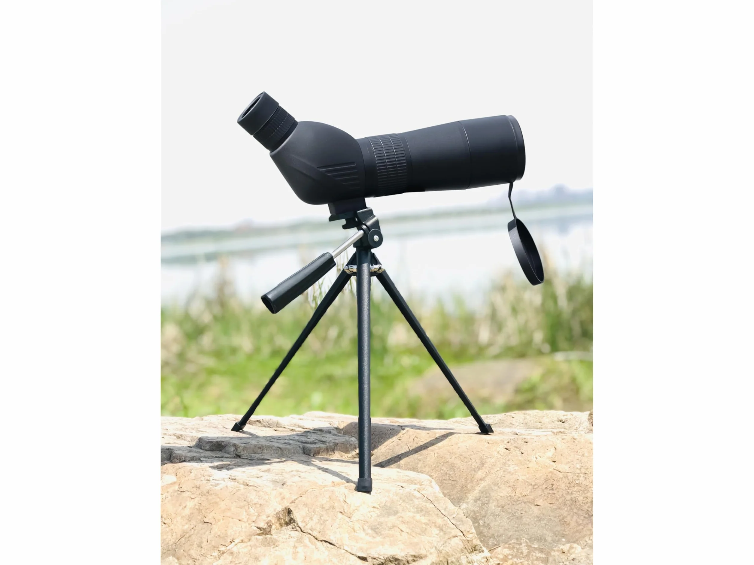 Technaxx Cannocchiale 20-60x60 con Treppiede per Birdwatching Caccia Tiro Sportivo – Telescopio Zoom con Obiettivo 60mm Prisma BK7 Lenti Trattate Borsa da Trasporto Outdoor Natura Viaggio TX-180