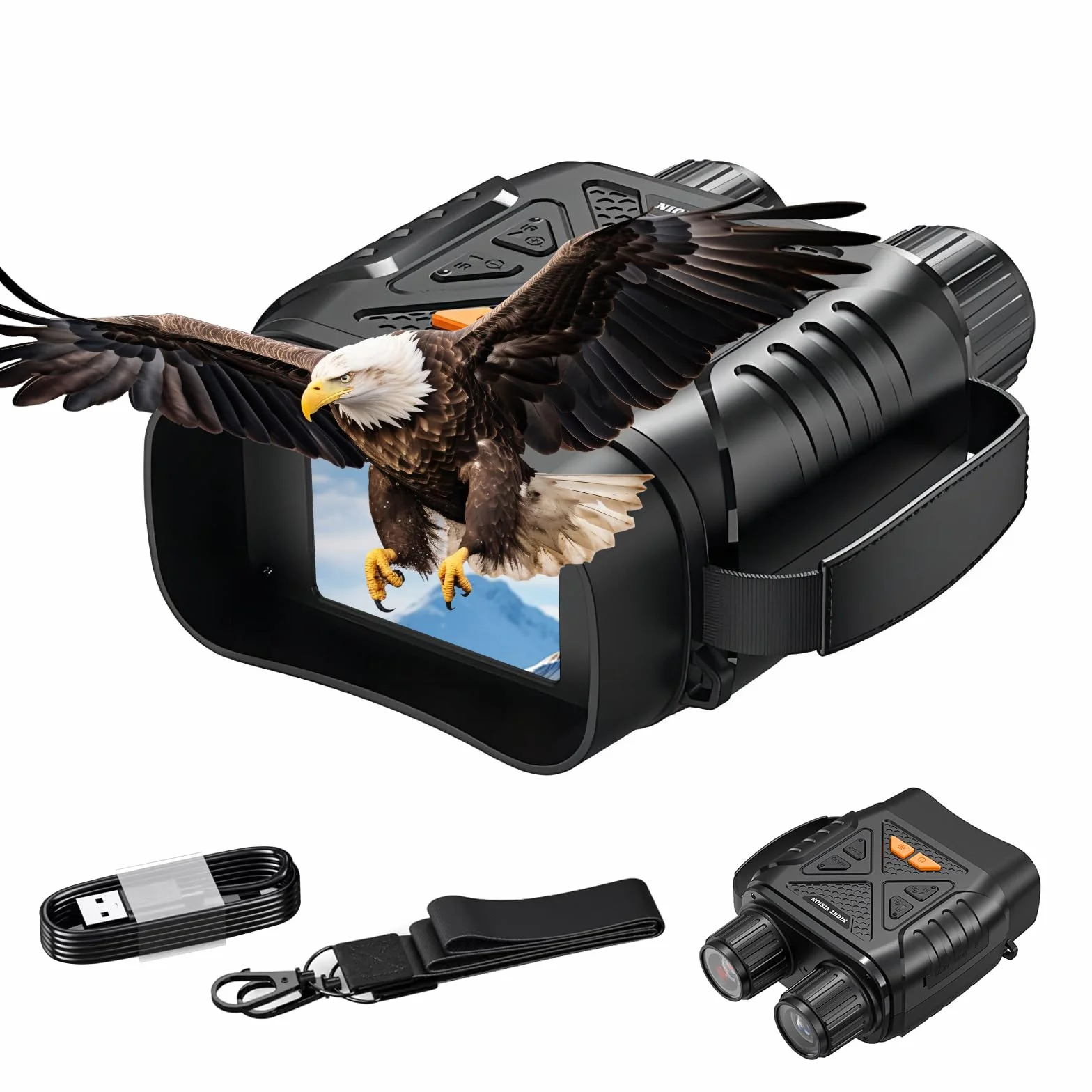 Binocolo Visione Notturna,Binocolo ad Infrarossi a Colori per Adulti,10x Zoom Digitale, HD20MP Visione Notturno Digitale Infrarossi con 2.8"TFT HD LCD, Archiviazione Foto e Video Tramite