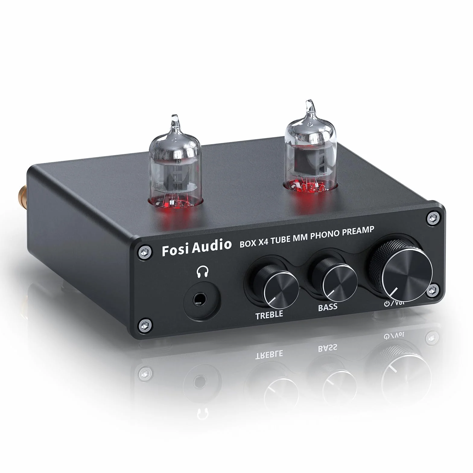 Fosi Audio X4 Preamplificatore Phono a valvole HiFi per cuffie e giradischi MM, BOX X4 Guadagno Stereo