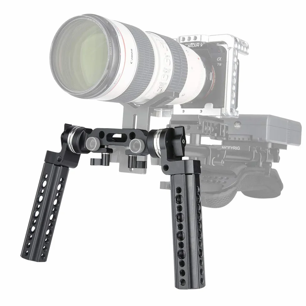Handle Rosetta,NICEYRIG Kit Impugnatura Rosetta con Adattatore per Rosetta Standard Kit Morsetto per Asta 15mm per Fotocellula DSLR