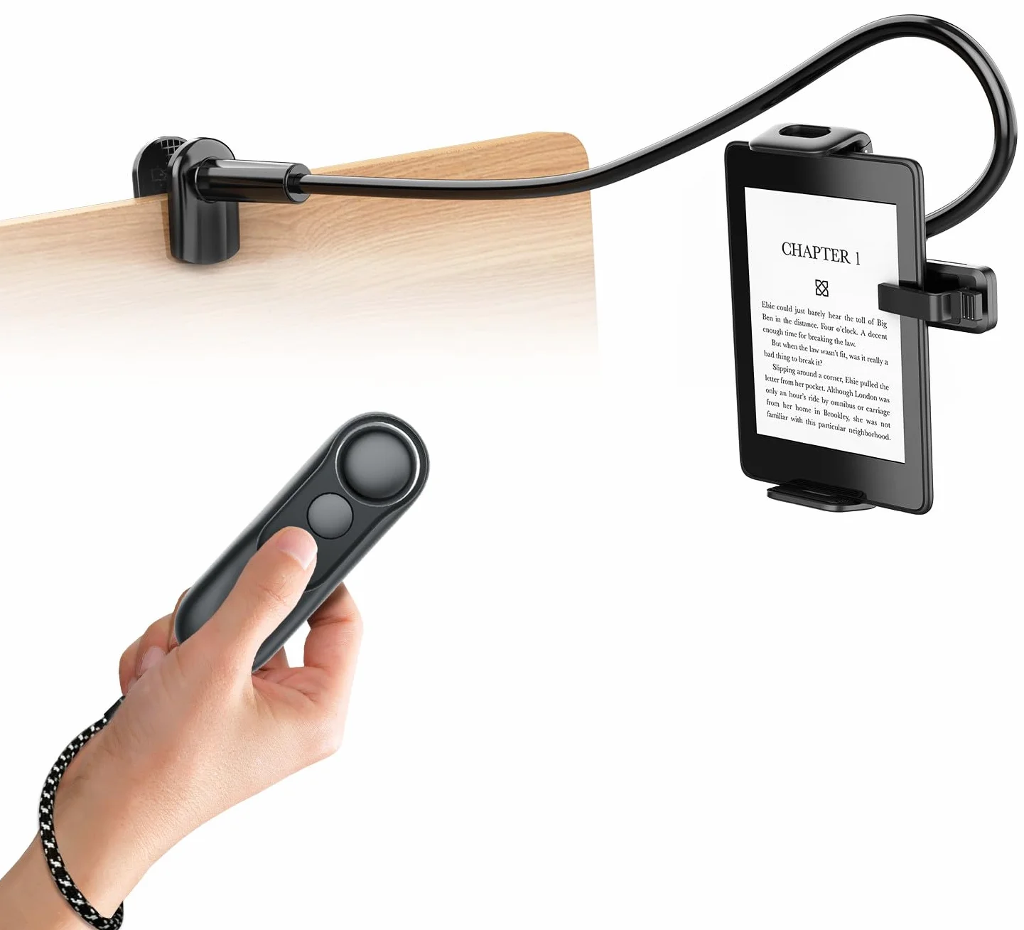Telecomando Pagina Turner per Kindle Paperwhite, Oasis, iPad, Android 4,7-10,35", Nero
