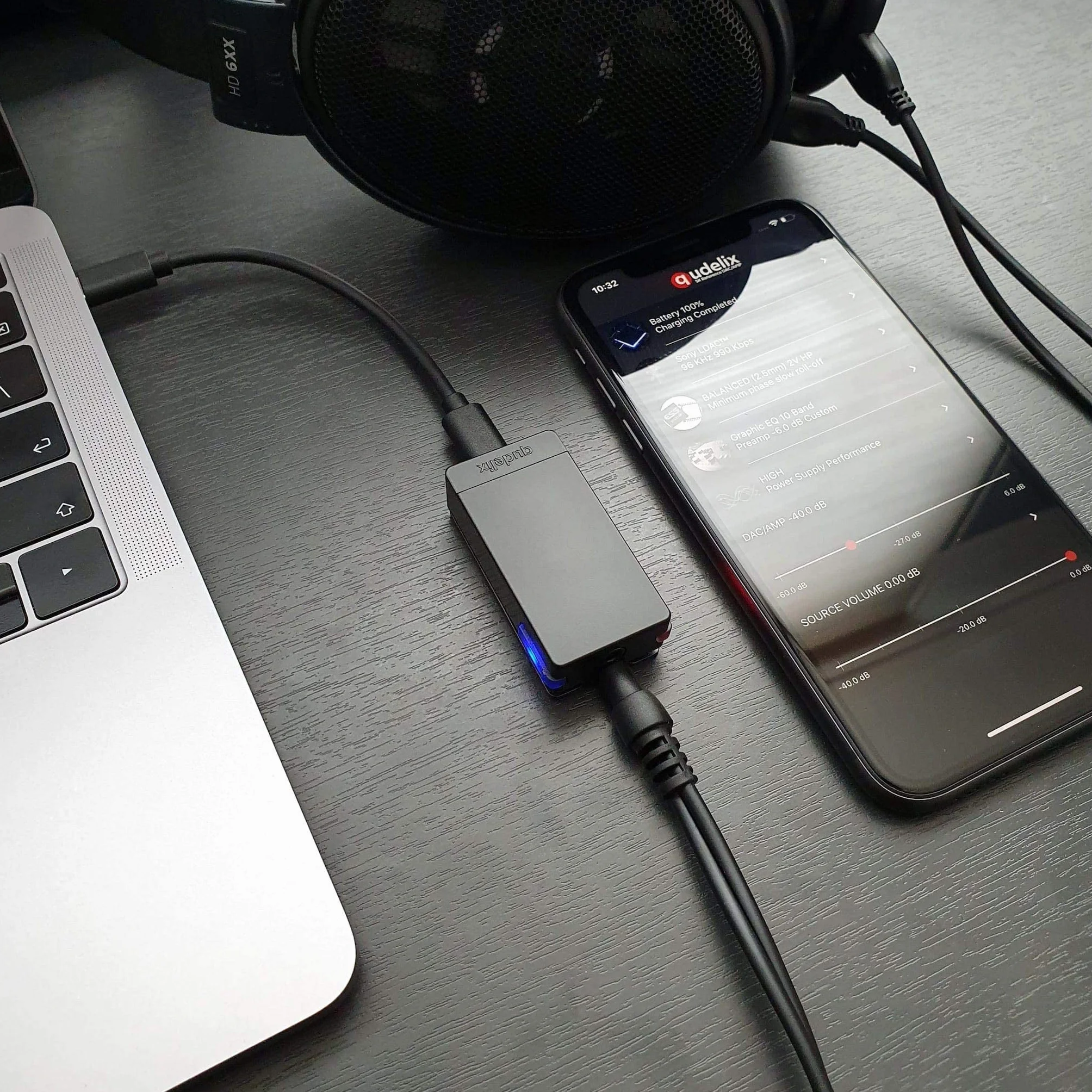 Qudelix Amplificatore DAC USB Bluetooth 5K LDAC aptX Adaptive aptX HD AAC Dual ES9219