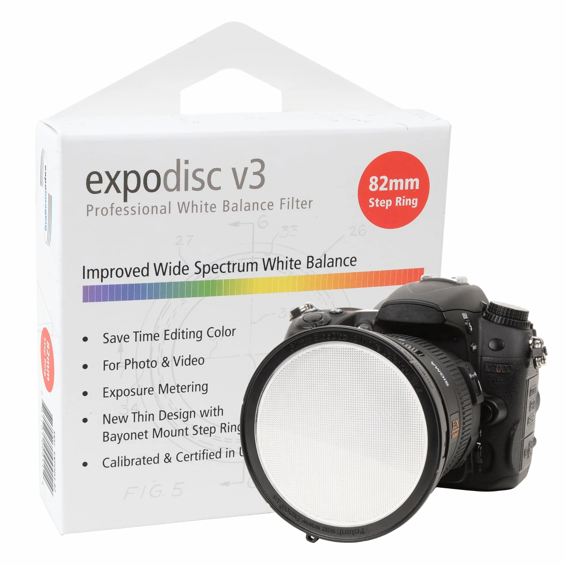 ExpoDisc Filtro professionale per bilanciamento del bianco v3 (82 mm)