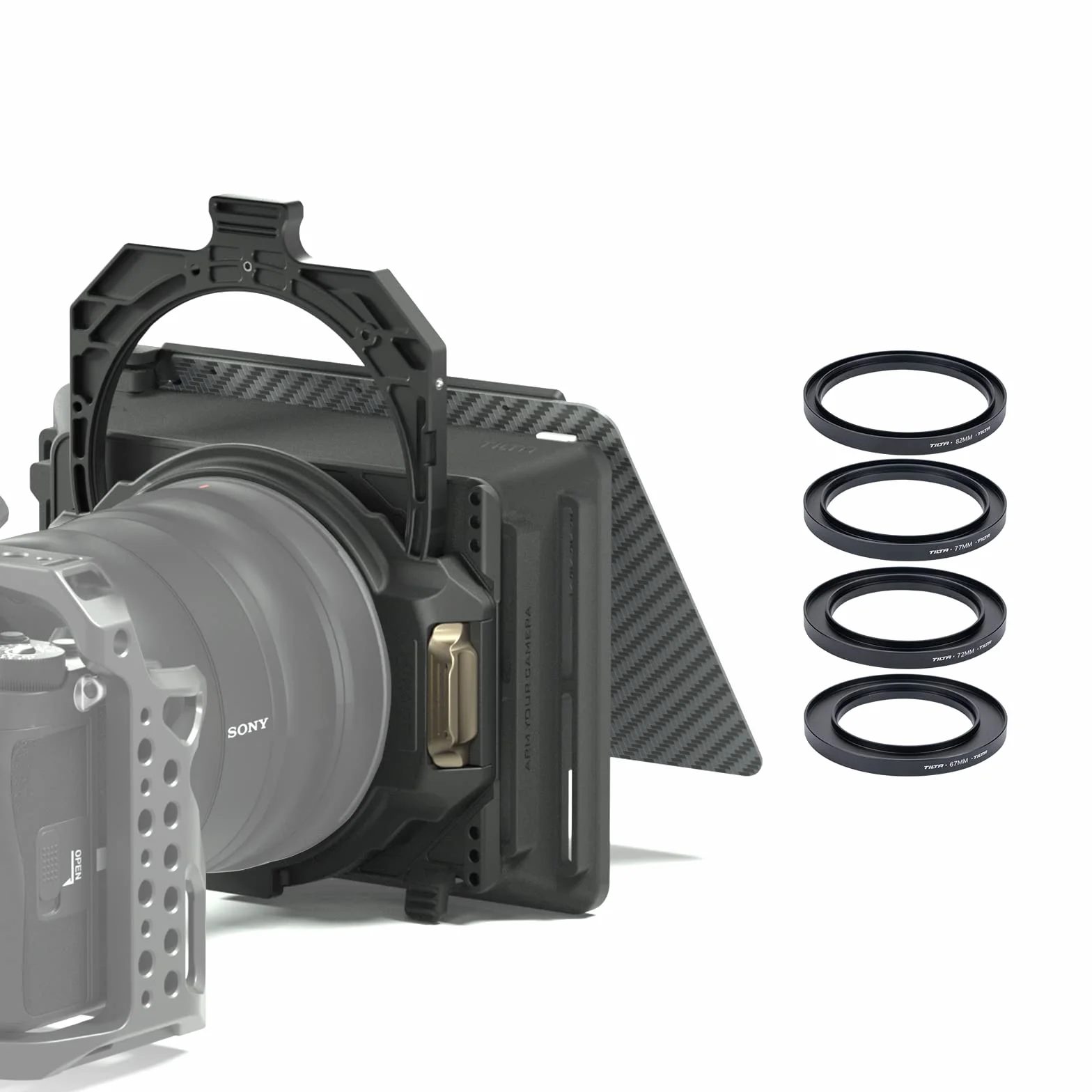 Tilta Mirage Matte Box Cornice con filtro circolare da 95 mm per fotocamere reflex digitali mirrorless, con anello adattatore per obiettivo da 67 mm/72 mm/77 mm/82 mm MB-T16