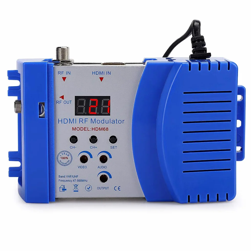 PUSOKEI Modulatore HD HDMI RF VHF/UHF Analogico Ingresso Uscita Femmina Convertitore Audio Video TV Pal