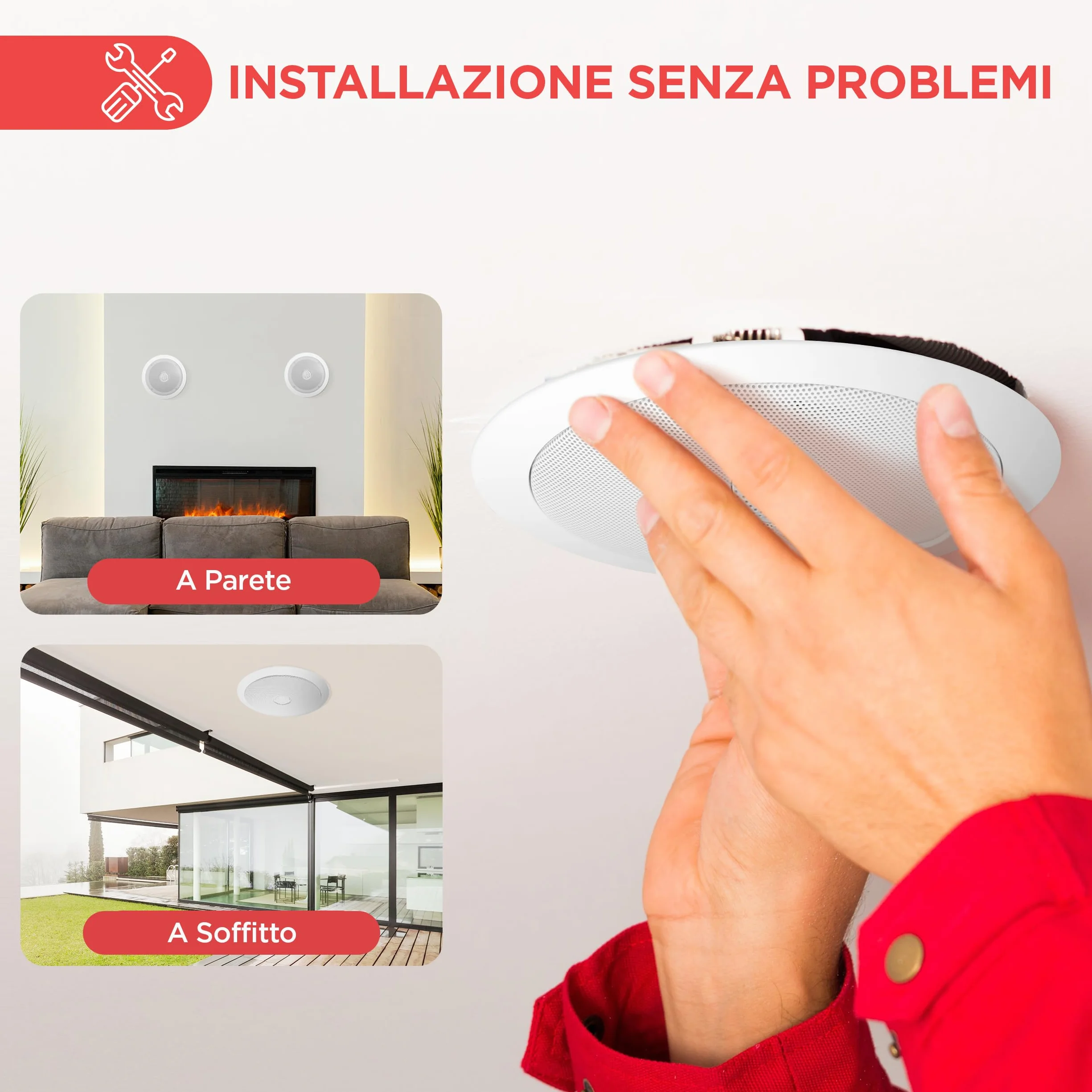 Pyle Altoparlanti da Incasso 16,5 cm, Casse Audio 2 Vie, Tweeter a Cupola in Titanio 2,5 cm, 65Hz-22kHz, 250W Picco