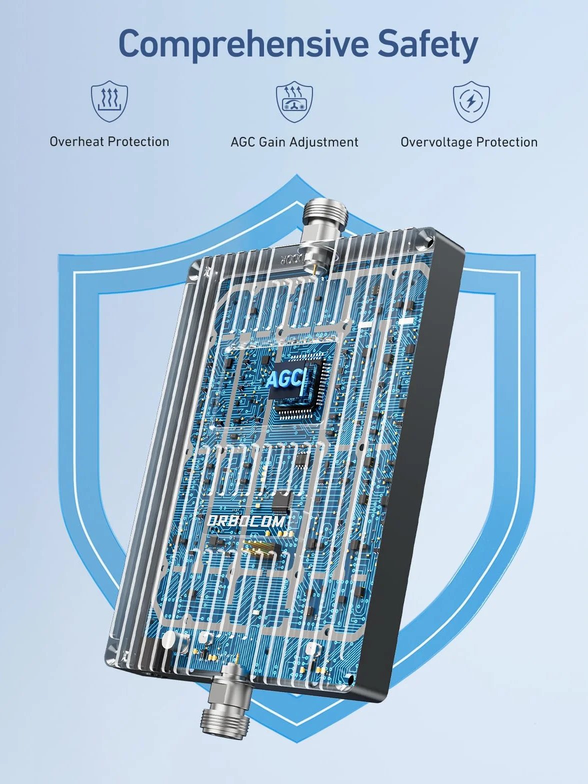 Amplificatore Segnale Cellulari Supporta le Bande 1/3/7/8/20 Ripetitore Segnale Cellulare 5G 4G 3G LTE GSM Per Tutti Gli Operatori Come TIM Tre - Display LCD Ad Alta Definizione
