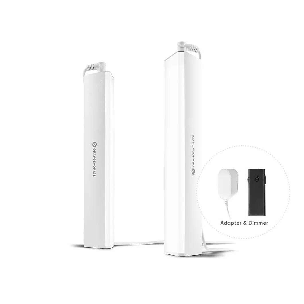 Orangemonkie, kit di barre Halo Standalone (struttura magnetica con alimentatore, barre Lightning a LED extra dimmerabili per qualsiasi box da studio fotografico)