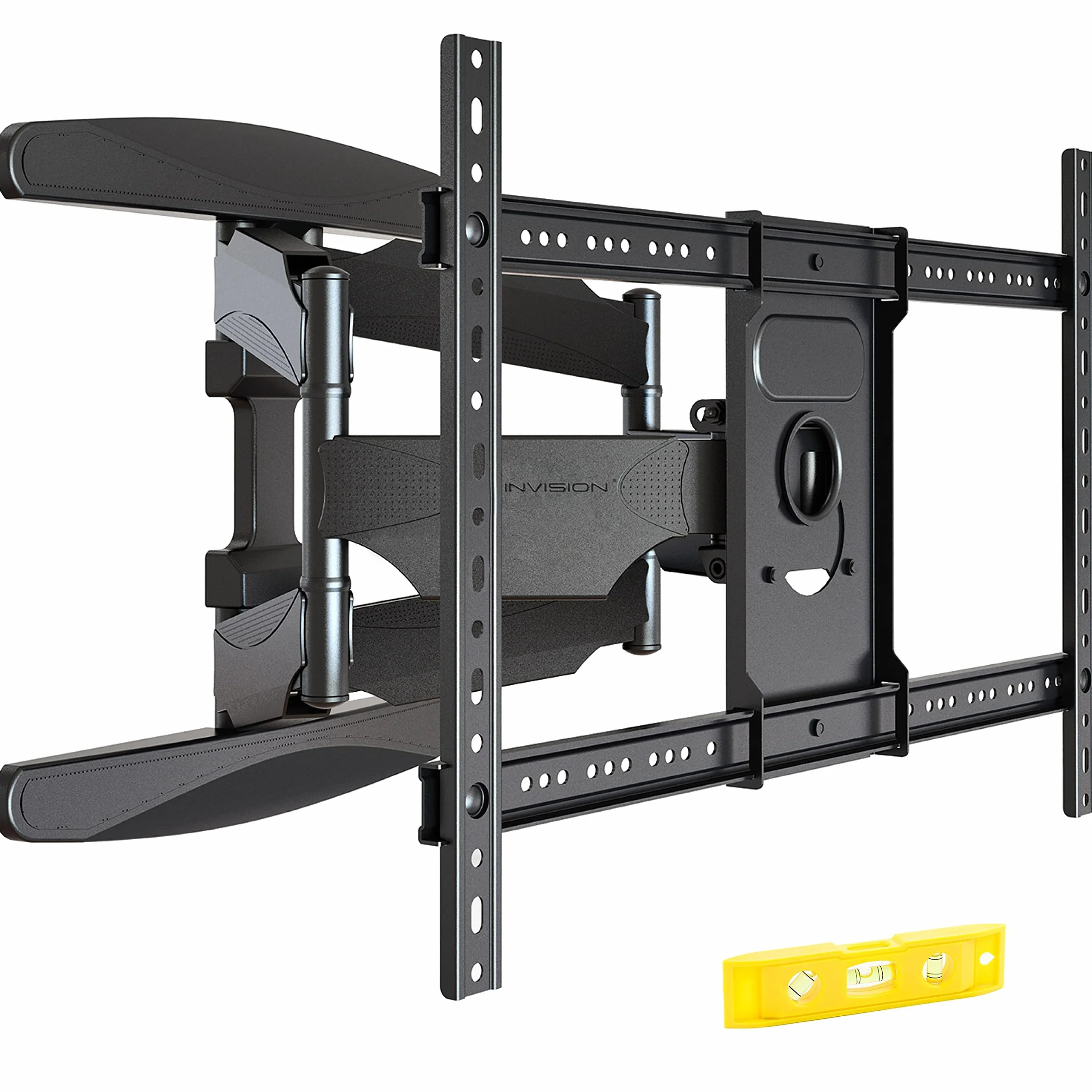Invision Supporto TV Parete 37-75 Cali VESA 200x200-600x400mm Doppio Braccio Inclinazione Girevole Estensione 50kg