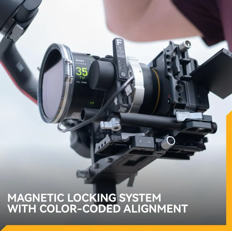 NiSi JetMag Pro Vario-ND 82mm, 1-5 stop (ND2-ND32), filtro ND variabile magnetico con polarizzazione. True Color, Vetro ottico, Nanocoating, Ultra-sottile. Richiede anello JetMag Pro.