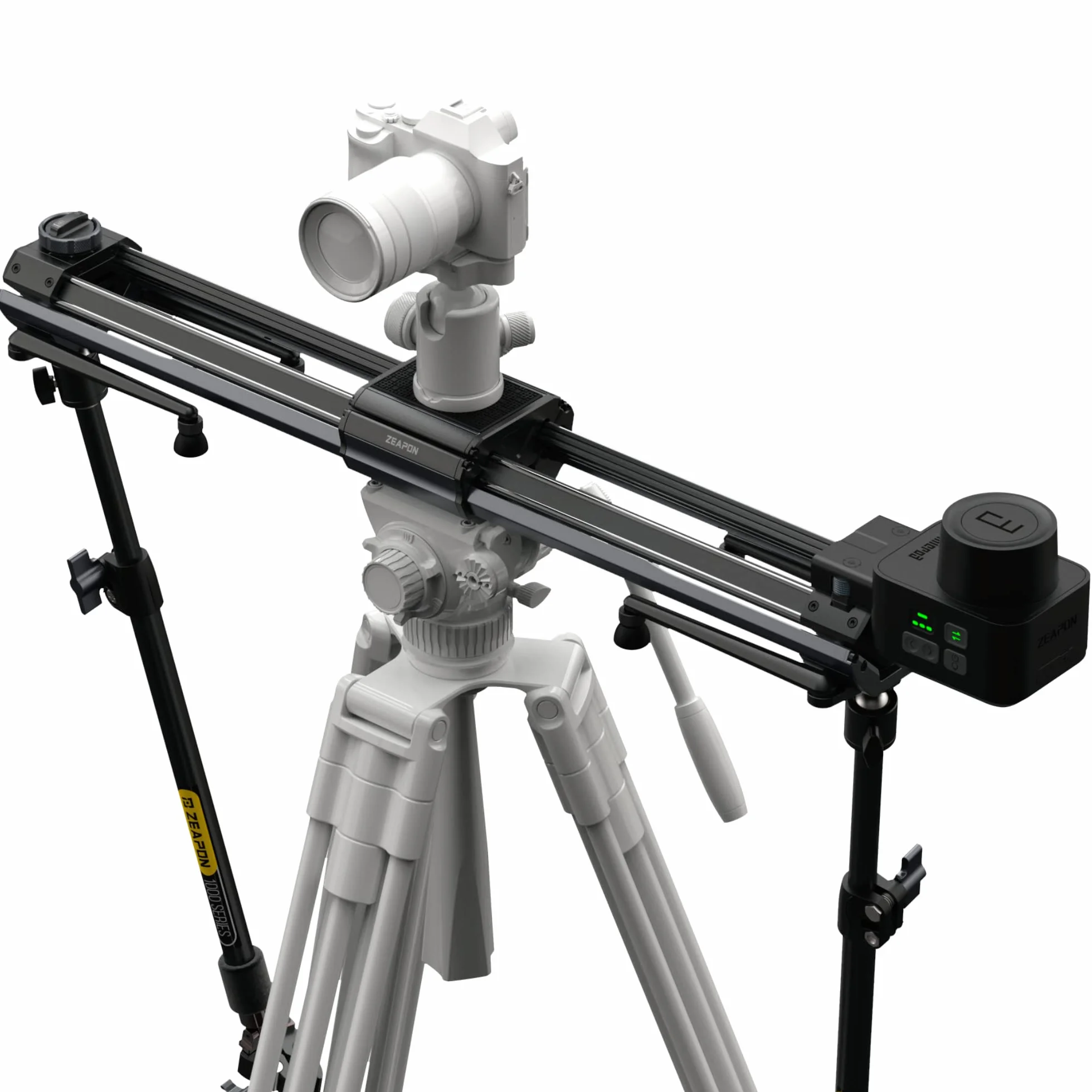 Zeapon Micro 3 E1000 - Slider motorizzato a doppia distanza, distanza di viaggio 107 cm, cursore DSLR con custodia per il trasporto, commutazione rapida del motore, carico utile 4,5-11,8 kg e design