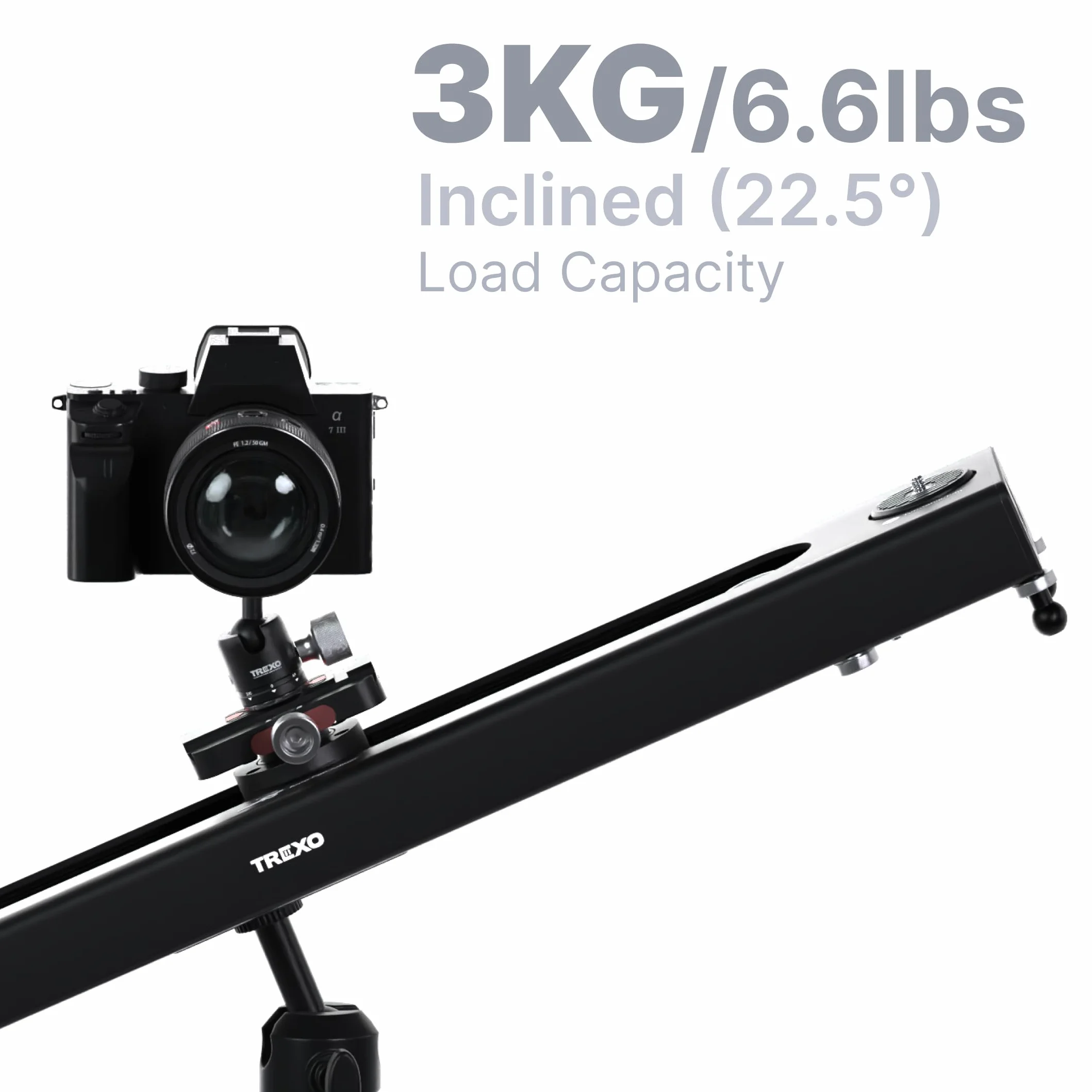 Trexo Converta Pro - AI-Powered Video Slider, Built-in Rotary Table, 90° Panoramic Shooting, Time-Lapse, Loop Mode, APP & Voice Control, Pro Camera Motion System (C600-60cm/23.6")