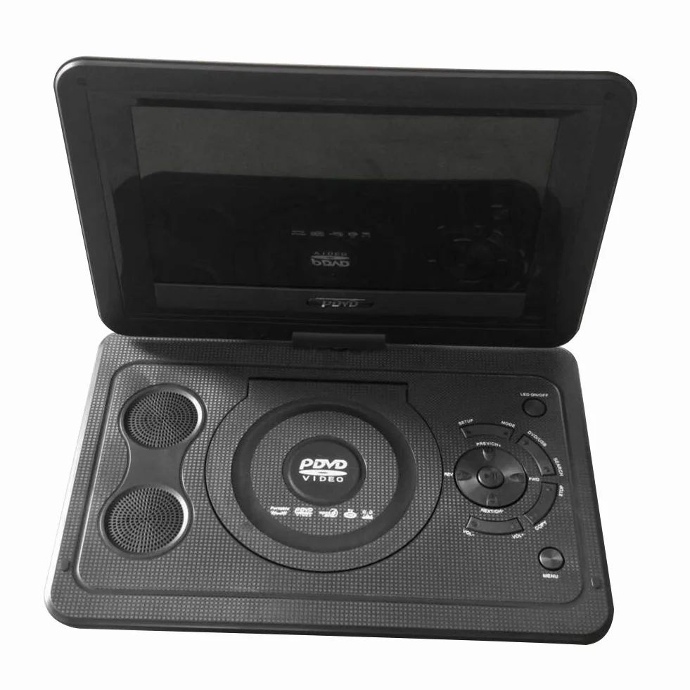 Lettore DVD portatile da 13,9" per i viaggi in auto per bambini, schermo girevole da 10,1", batteria ricaricabile, caricatore da auto, presa per cuffie per CD/DVD