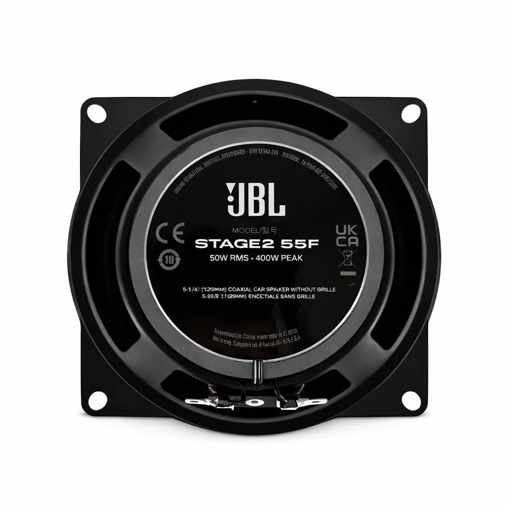 JBL Stage2 45F Gen2 altoparlanti coassiali 2 vie 4 pollici 40 W RMS, 320 W picco, 4 Ω, 88 dB, woofer in polipropilene Plus One™, tweeter PEI, design slim, suono chiaro, installazione facile