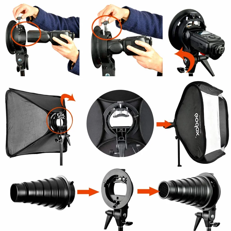 Godox pieghevole Softbox Diffusore Octobox per flash Nikon SB800 SB900 SB910 Canon 430EX 580EX2 600EX YN 560II 560III 565EX 568EX 568EX2 Godox V850 V860C (circa 80x80 cm)