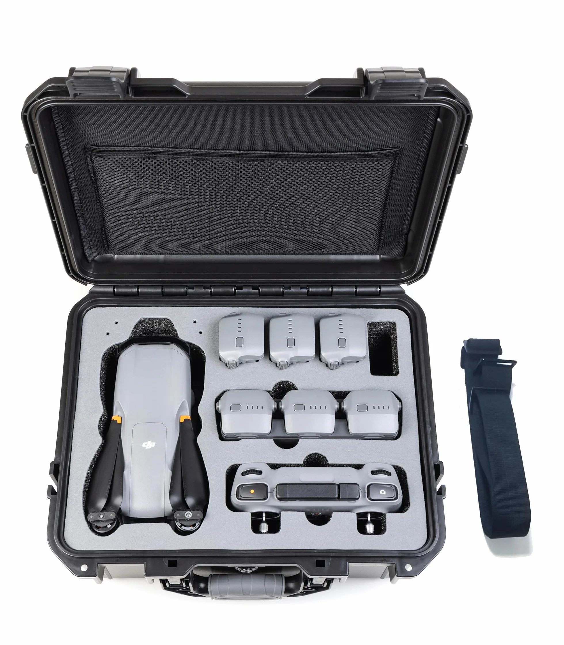 INNVO Custodia impermeabile e rigida per DJI Air 3S/3 Fly More Combo Tasca in rete e schiuma personalizzata antiurto