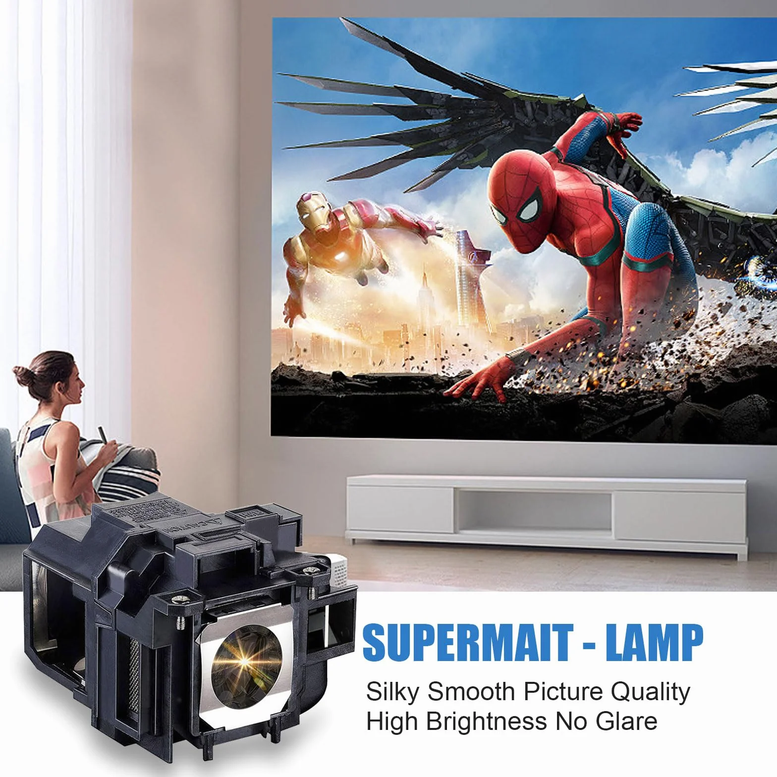 A++ Qualità per Lampada EPSON ELPLP78 V13H010L78 EB-S04 EB-S27 EB-S31 EB-U04 EB-U32 EB-S03 EB-S17 EH-TW5210 EH-TW5300 EH-TW5350 EH-TW490 EH-TW570 EH-TW5100 EH-TW5200 H550C,H551C,H552C,H553C