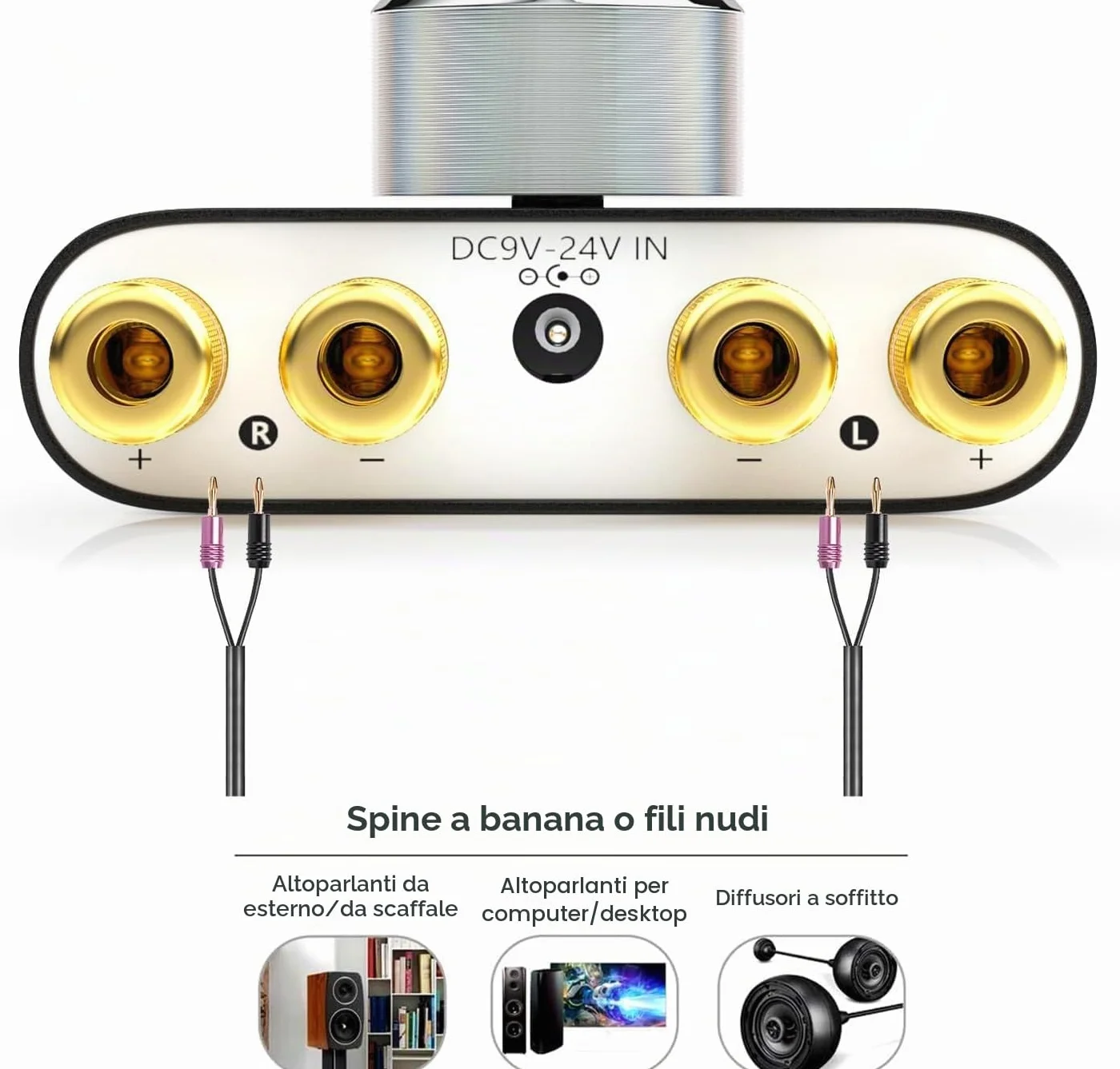 Nobsound Mini Amplificatore di Potenza Bluetooth; Hi-Fi Amplificatore Digitale Stereo 2.0 Canale 50W×2; con AUX/USB/ingresso Bluetooth