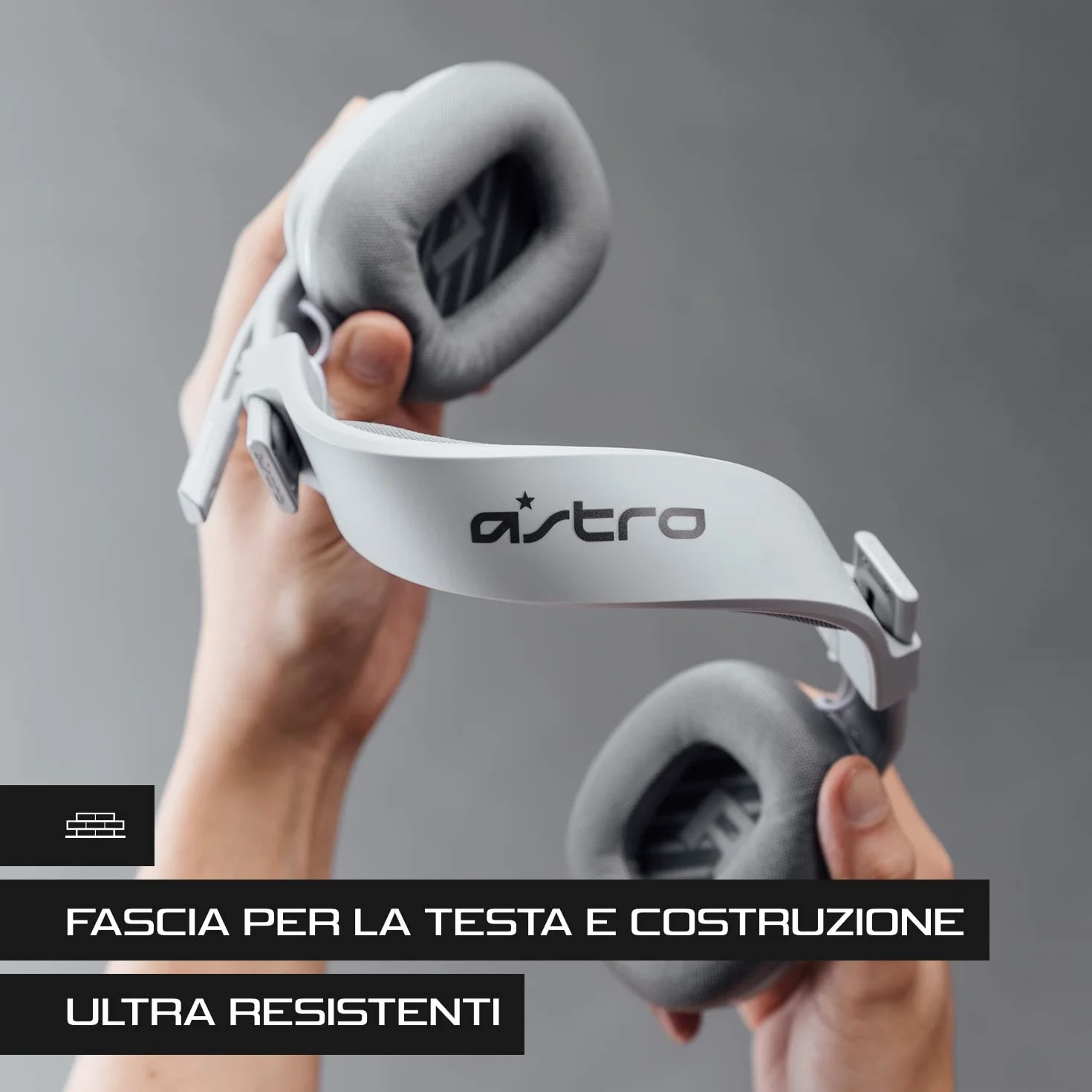 ASTRO A10 Cuffie Gaming Cablate Gen 2, Cuffie da Gioco Over-Ear con Microfono Flip-to-Mute, Leggere, Driver 32 mm, Compatibile con Xbox Series X|S, Xbox One, PS5, PS4, Nintendo Switch, PC - Grigio