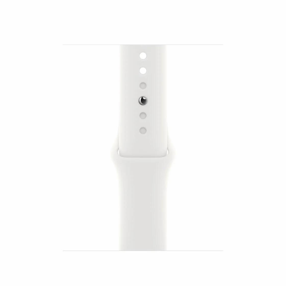 Apple Watch Series 8 (GPS, 45MM) - Case Argento in Alluminio con Cinturino Sport Bianco (Ricondizionato)