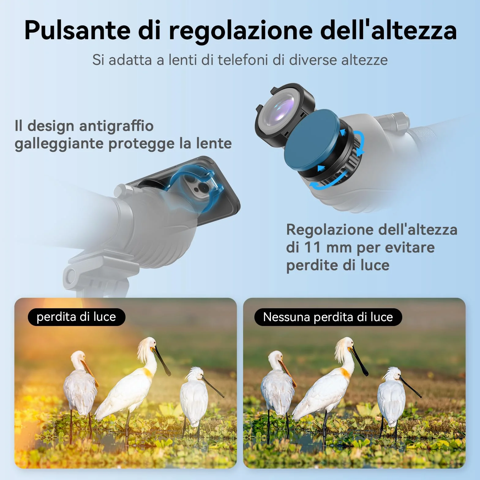 APEXEL Adattatore magnetico universale per smartphone per binocoli, telescopi, cannocchiali e microscopi. Adattatore oculare 45-55mm, compatibile con la maggior parte dei cellulari