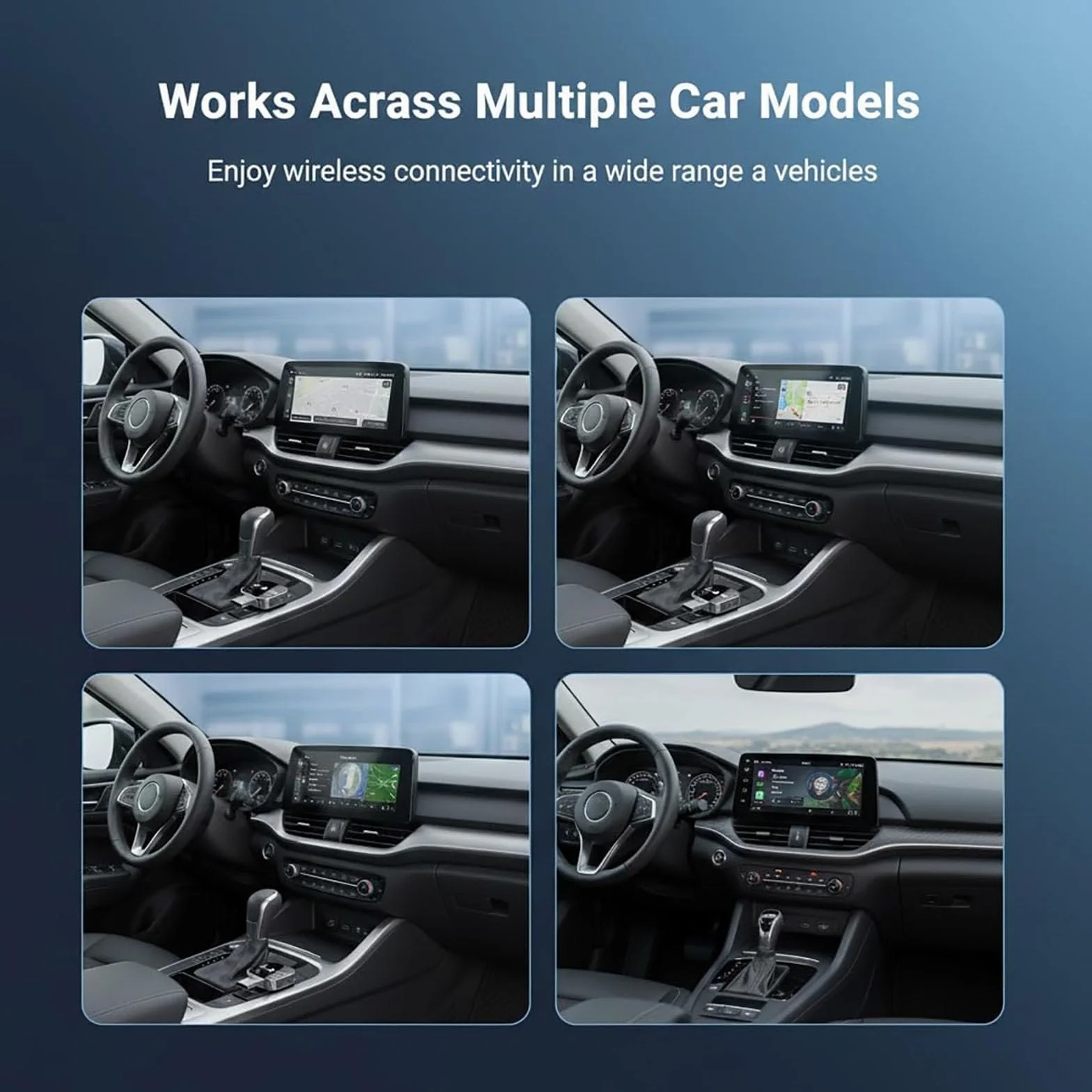 Adattatore 3 in 1 Kivont, Adattatore per auto 3 in 1 Kivont, Dongle CarPlay wireless aggiornato al 2026 con WiFi 2,4/5 GHz e Bluetooth 5.0, Plug and Play (for iPhone)