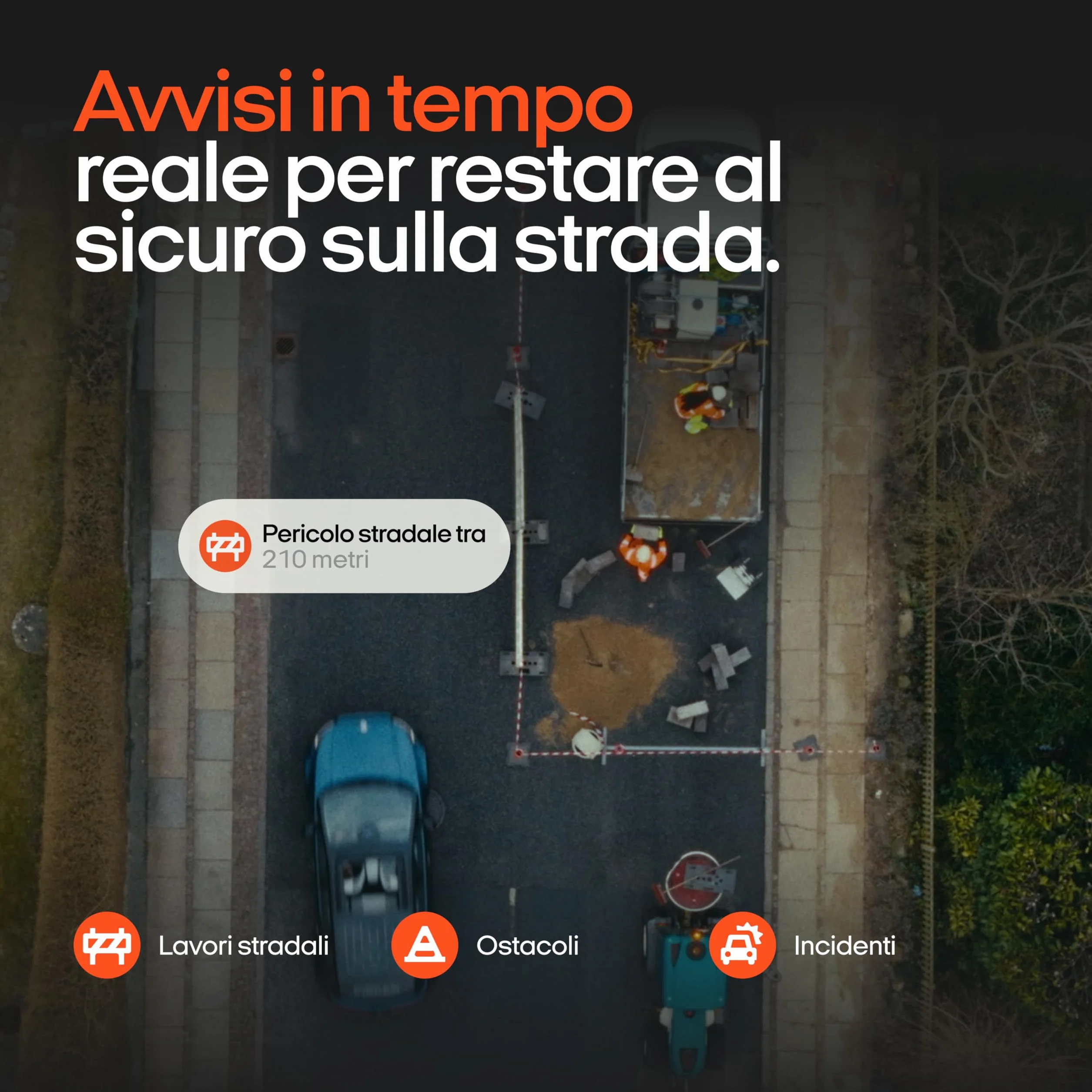 Co-Driver 2 — Evita le multe. Avvisi autovelox e pericoli in tempo reale | Nessun abbonamento | Ricaricabile (USB-C) | Compatibile con Apple CarPlay & Android Auto
