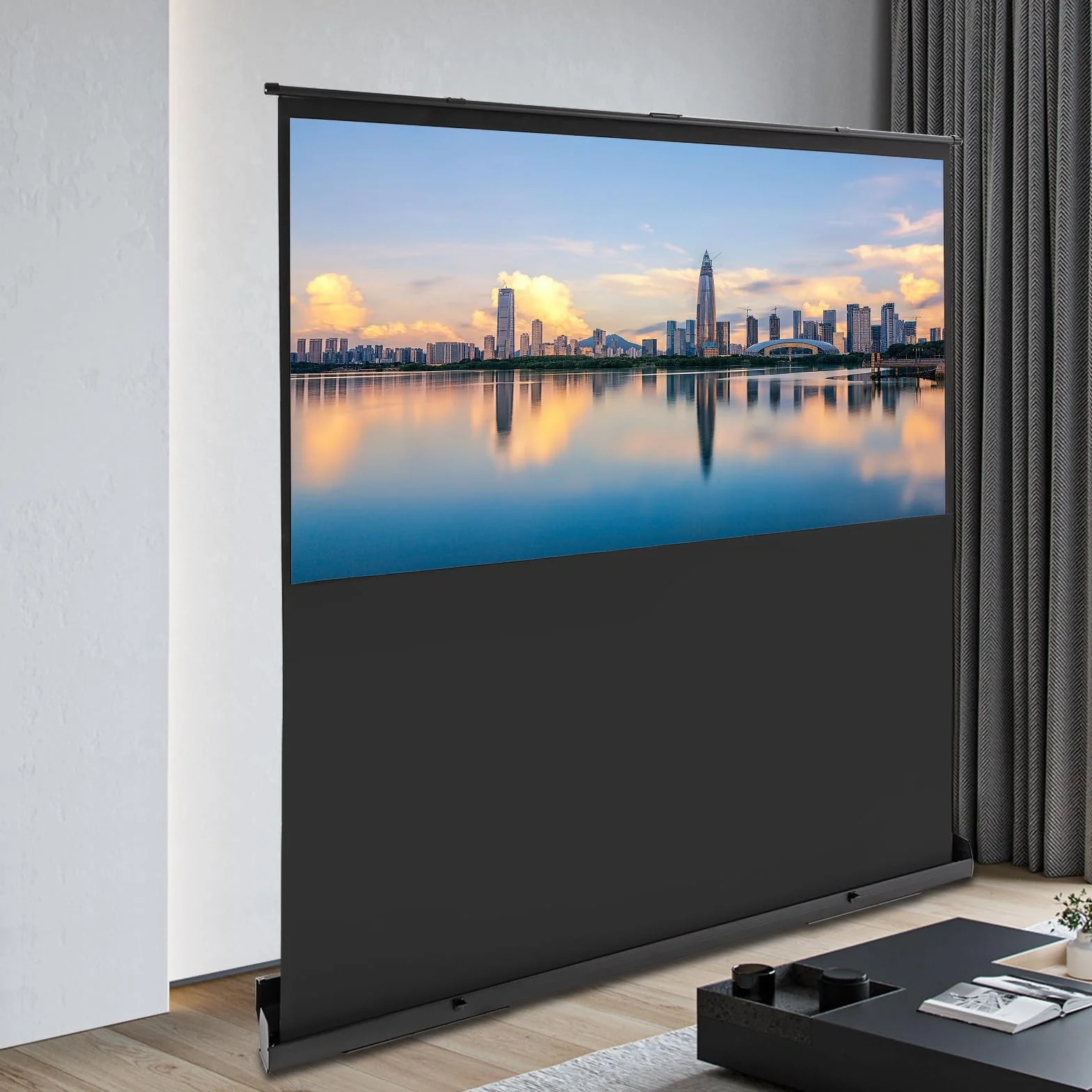 Schermo per proiezione, schermo per proiettore pull-up, schermo per proiezione portatile 4K e 8K Ultra High Definition, proiezione a ultra breve distanza possibile, schermo per proiettore per