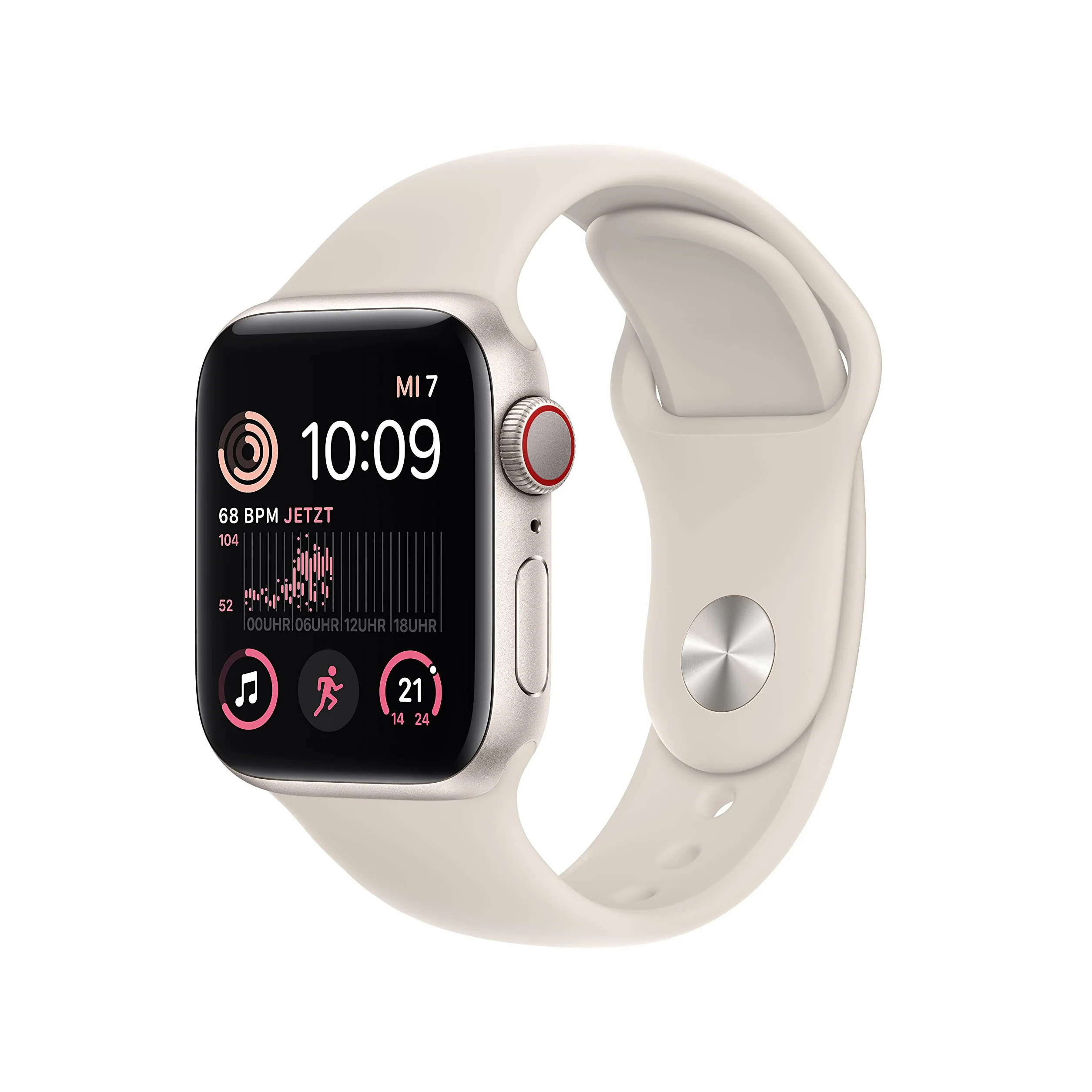 Apple Watch SE (2a generazione) (GPS + cellulare, 40 mm) - Custodia in alluminio Polarstern con cinturino sportivo Polarstern - Normale (Ricondizionato)