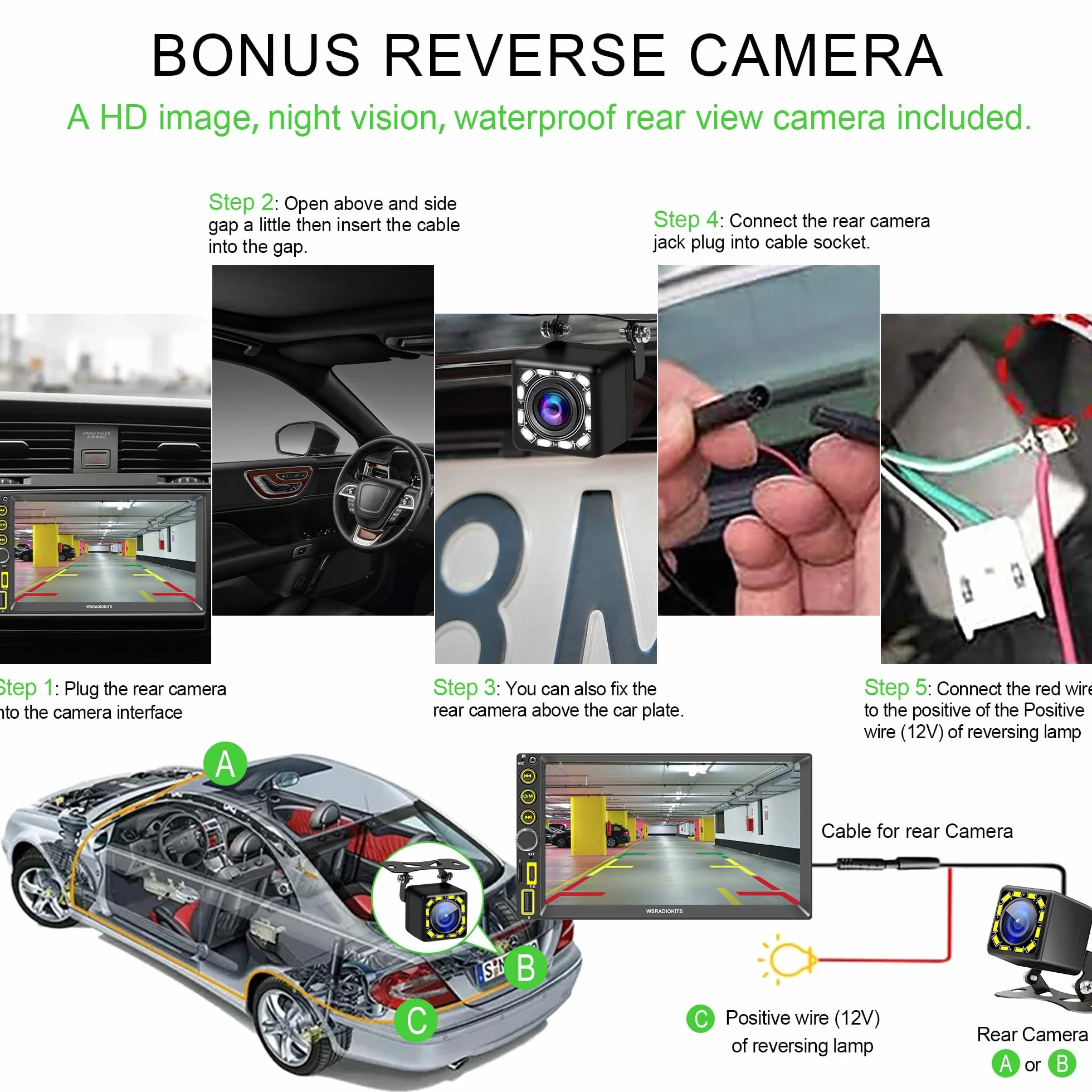 [Aggiornamento] A-pple CarPlay & Android Auto Autoradio 2 Din, ricevitore multimediale digitale da 7 pollici, doppia radio DIN con schermo, telecamera posteriore, mirror link, RDS/FM/AM/Phone GPS Navi