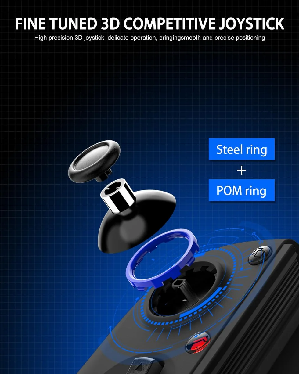 Bluetooth Mobile Game Controller for Nintendo Switch 2 & iOS & Android & Tablets, Wireless Gamepad Grip with Hall Effect Trigger Joystick, Ergonomic Phone Controller for iPhone, iPad Pro, Samsung