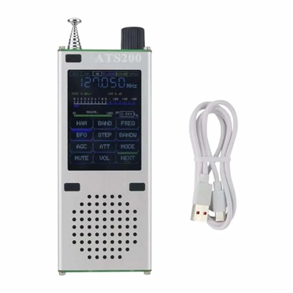 ATS200 Ricevitore Mondiale Multifunzione con Banda Aeronautica SSB Display Touchscreen 2,4 pollici