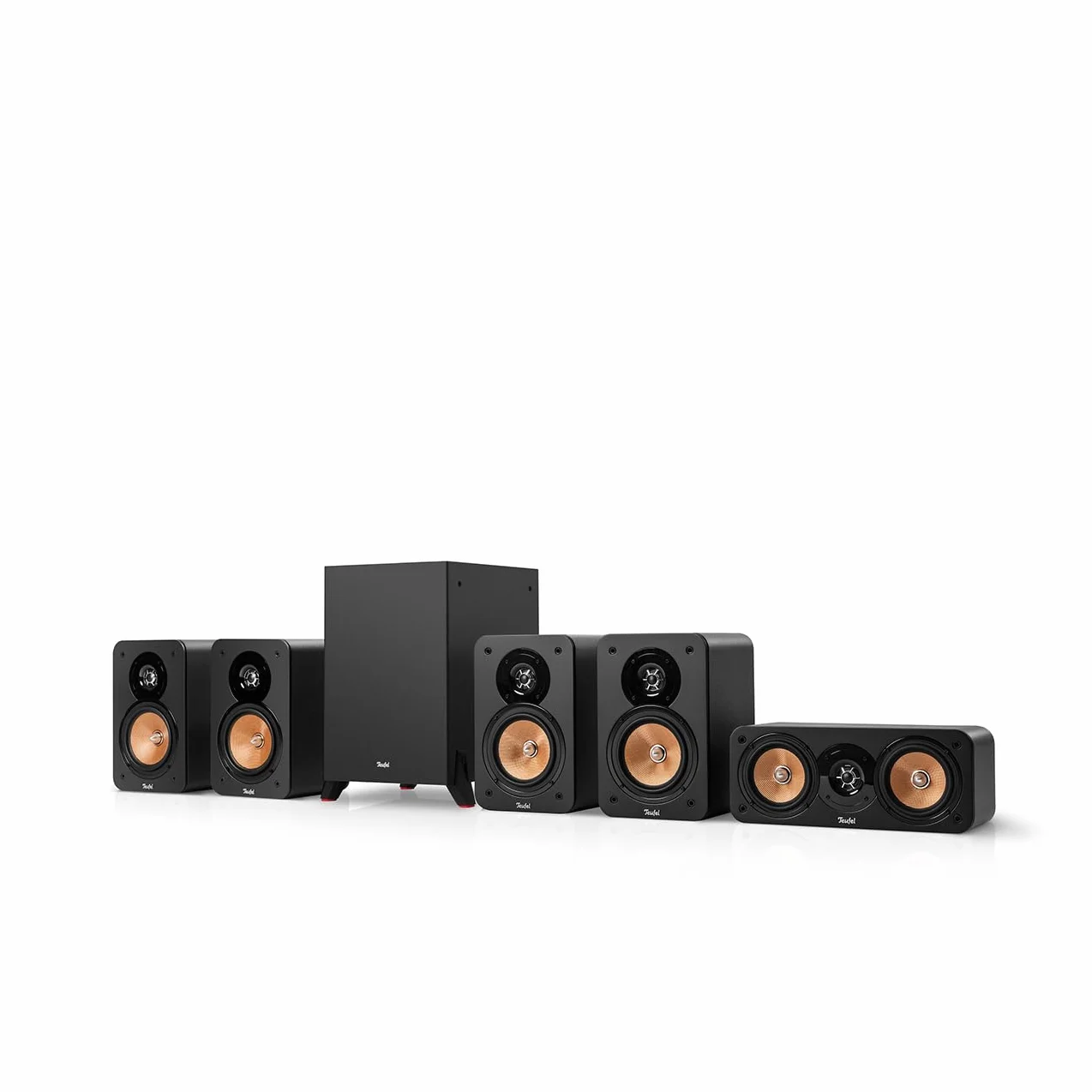Teufel ULTIMA 20 Surround 5.1-Set, Sistema Altoparlanti HiFi con Subwoofer Frontfire o Downfire, Bass reflex, Home Theater, Nero